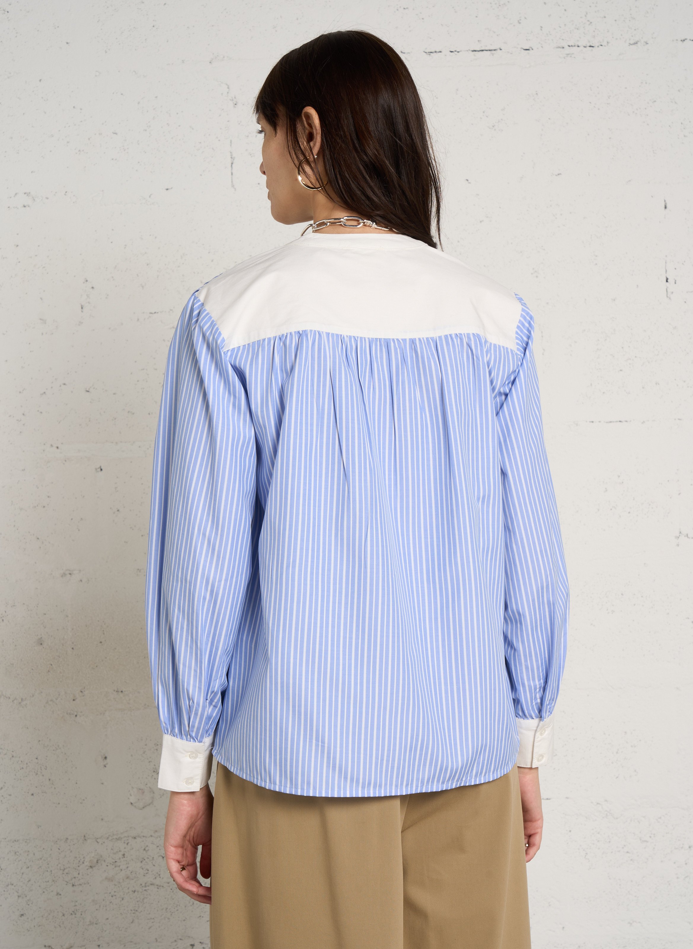 Blouse met tuniekhals MAISON 123 Paars