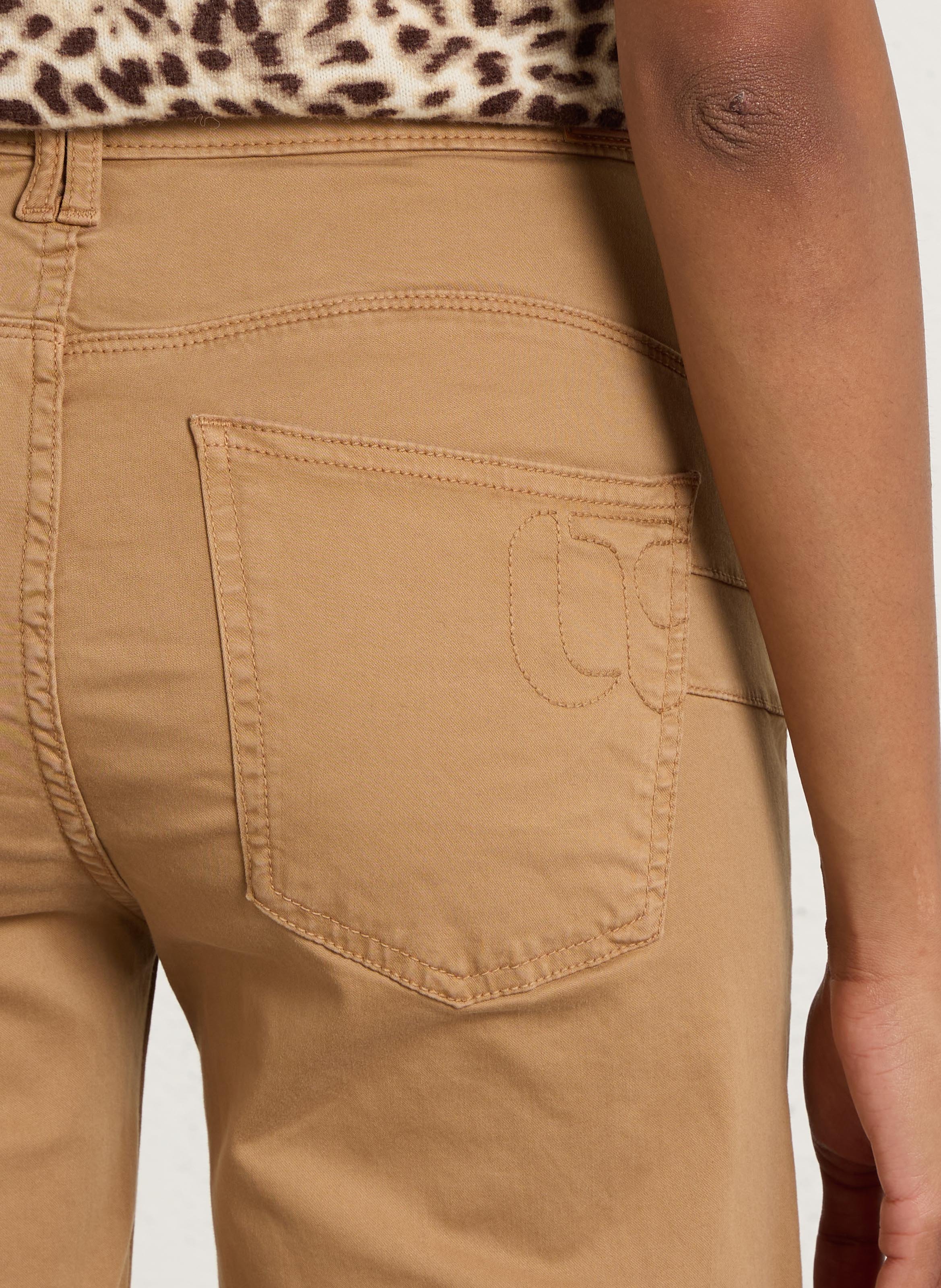 Gerade geschnittene 7/8-Hose aus Baumwoll-Mix LE TEMPS DES CERISES Braun