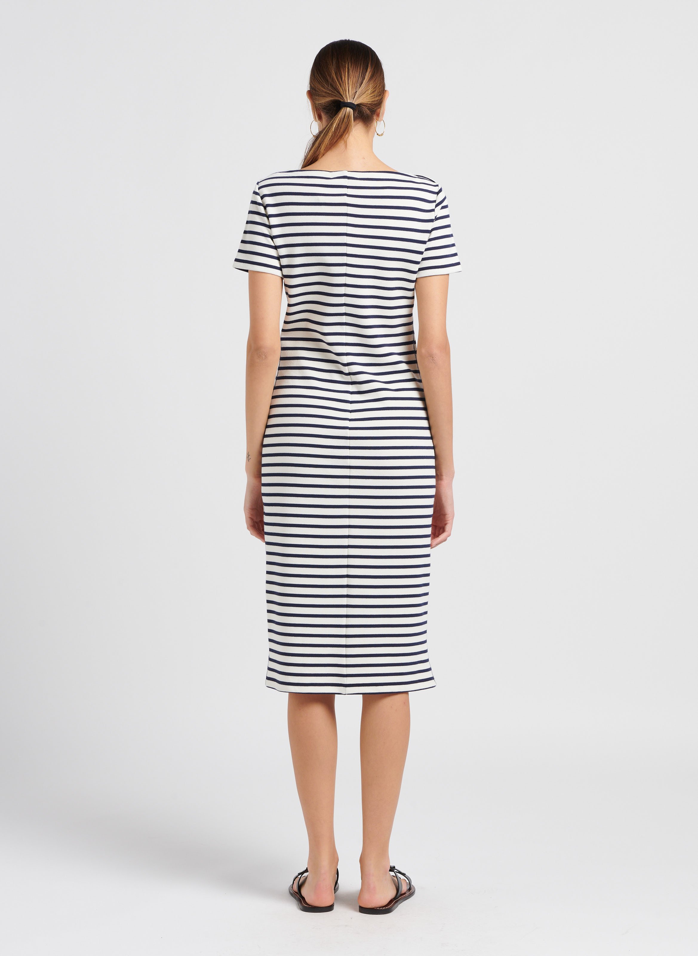 Striped midi dress MAX&Co. Black