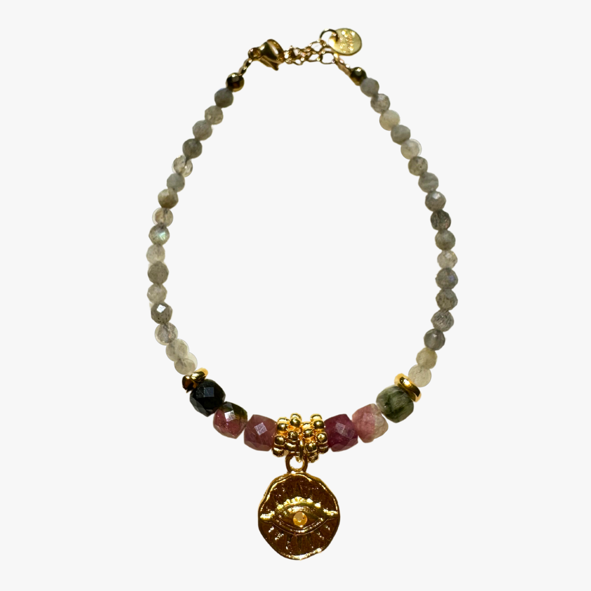 Tourmaline and labradorite eye bracelet GINANDGER Blue