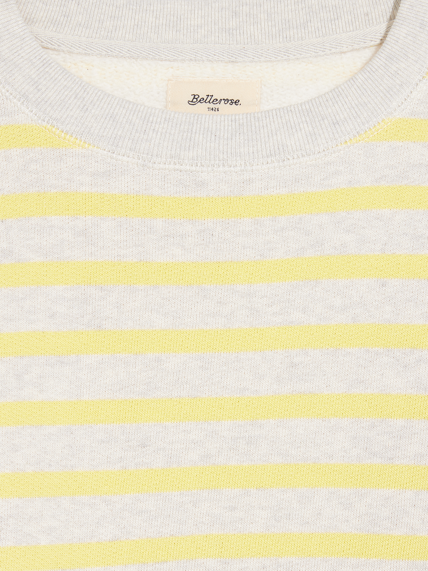 Embroidered cotton-blend round-neck sweatshirt BELLEROSE Stripes