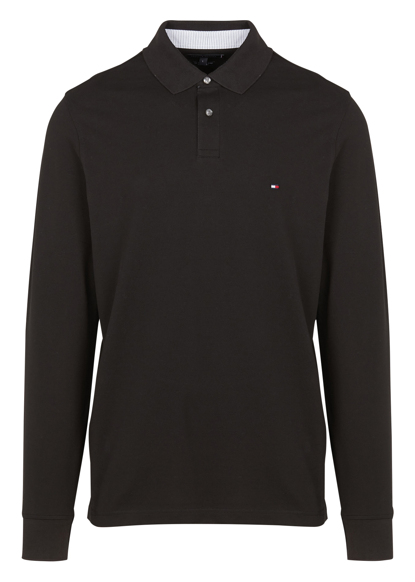 Regular-fit organic cotton-blend polo shirt TOMMY HILFIGER Black