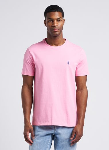 Ralph Lauren Polo Skinny Womens Pique Short Sleeve Shirt Light Pink Small