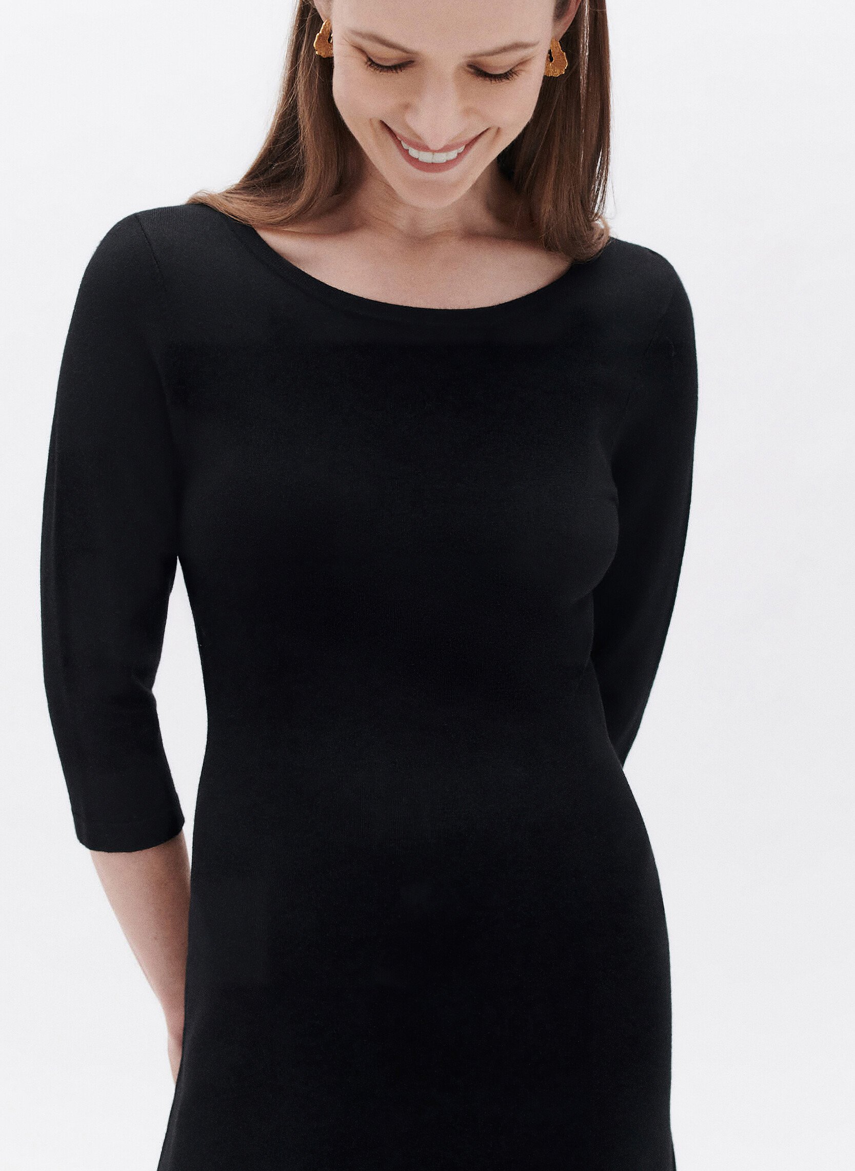 Robe longue noire caroll hotsell