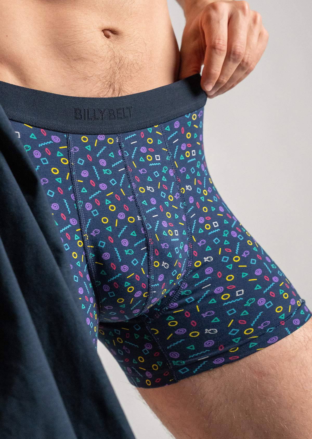 Organic cotton boxers BILLYBELT Blue