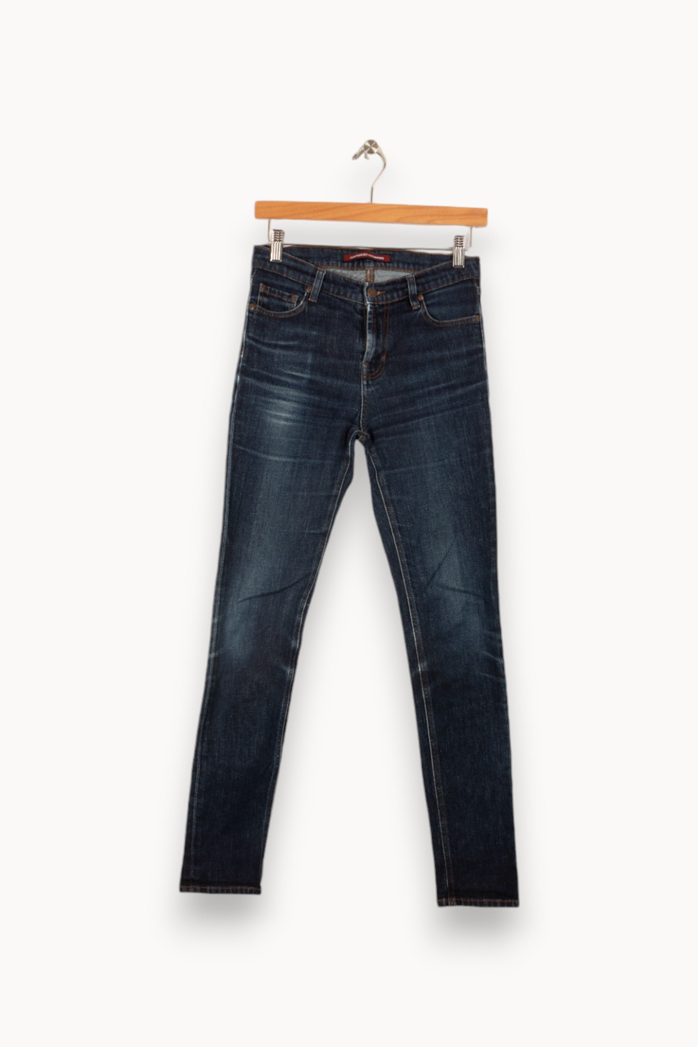 Cropped slim jeans with studs COMPTOIR DES COTONNIERS - Seconde main Blue
