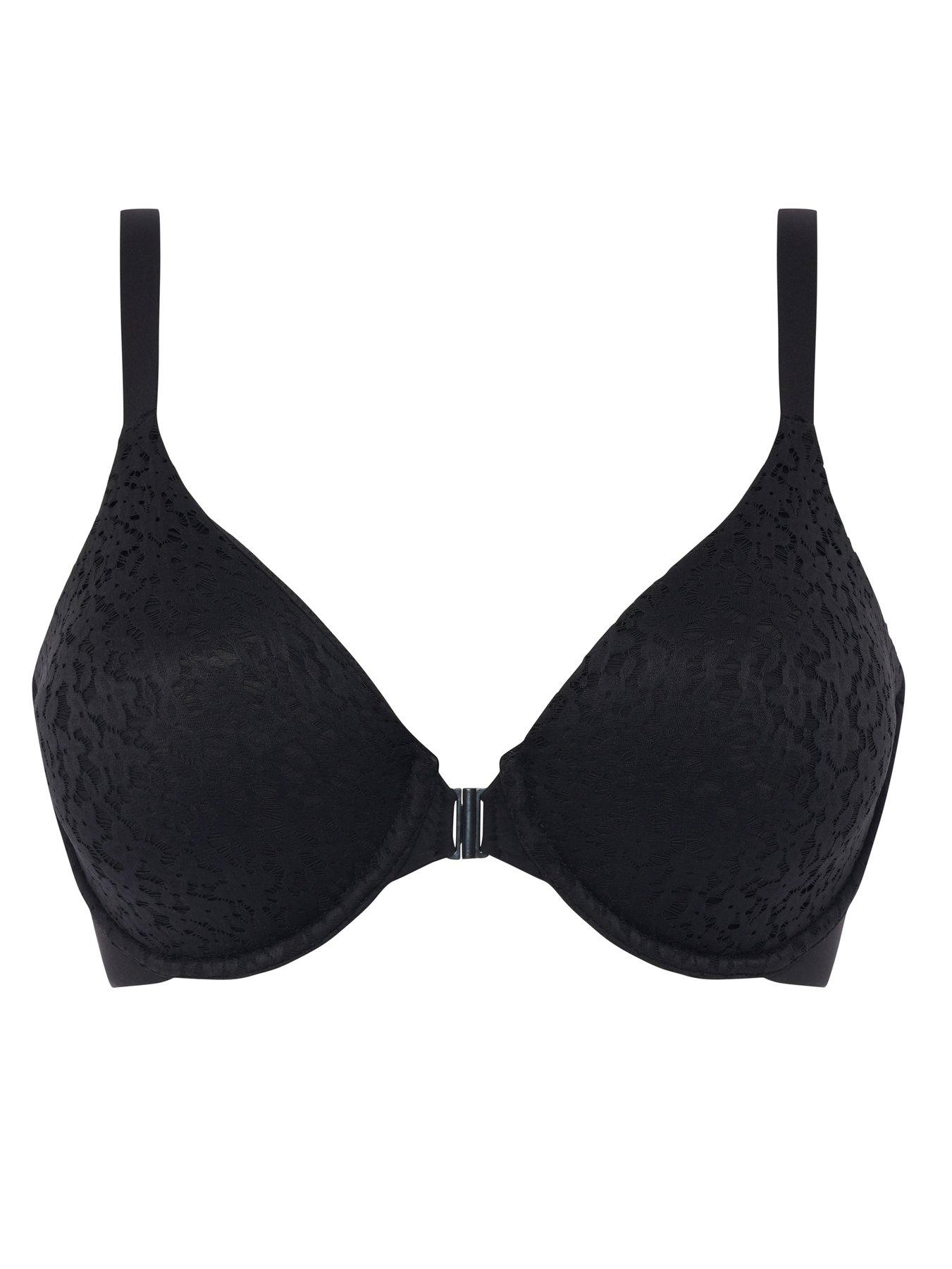 Molded full coverage front closure lace bra | Black CHANTELLE Women