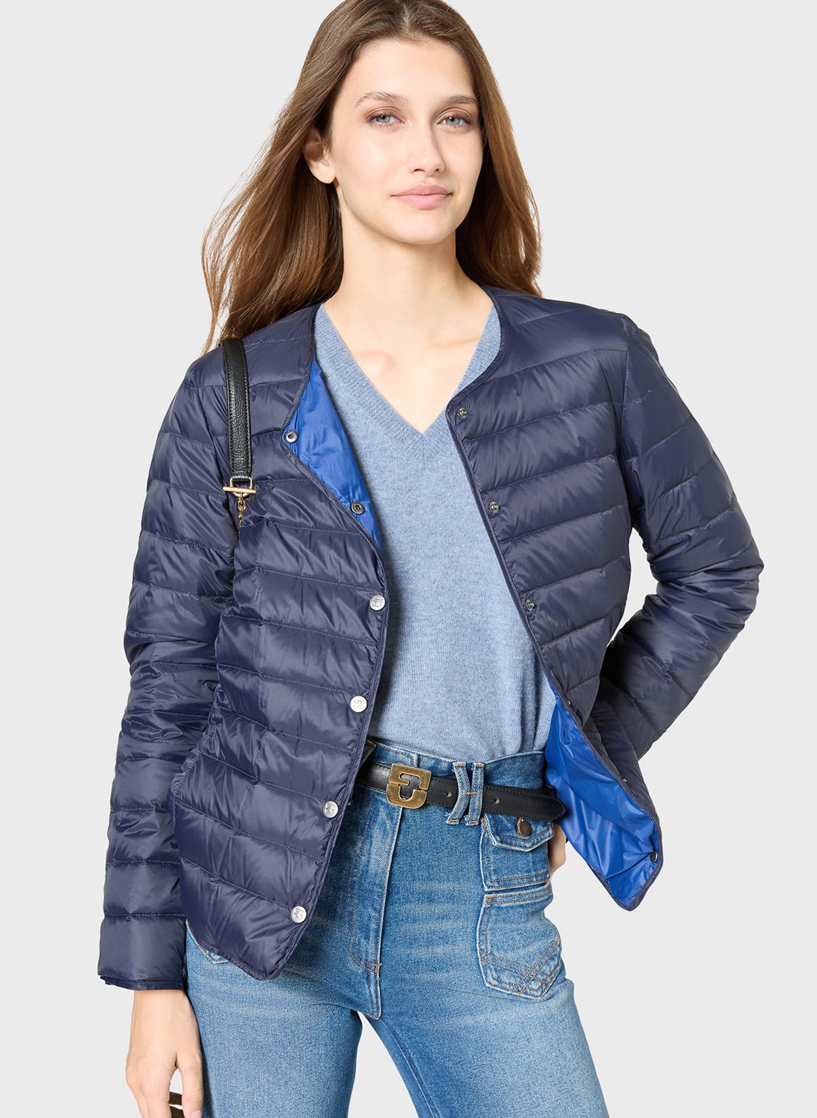 Doudoune droite col rond GERARD DAREL Bleu