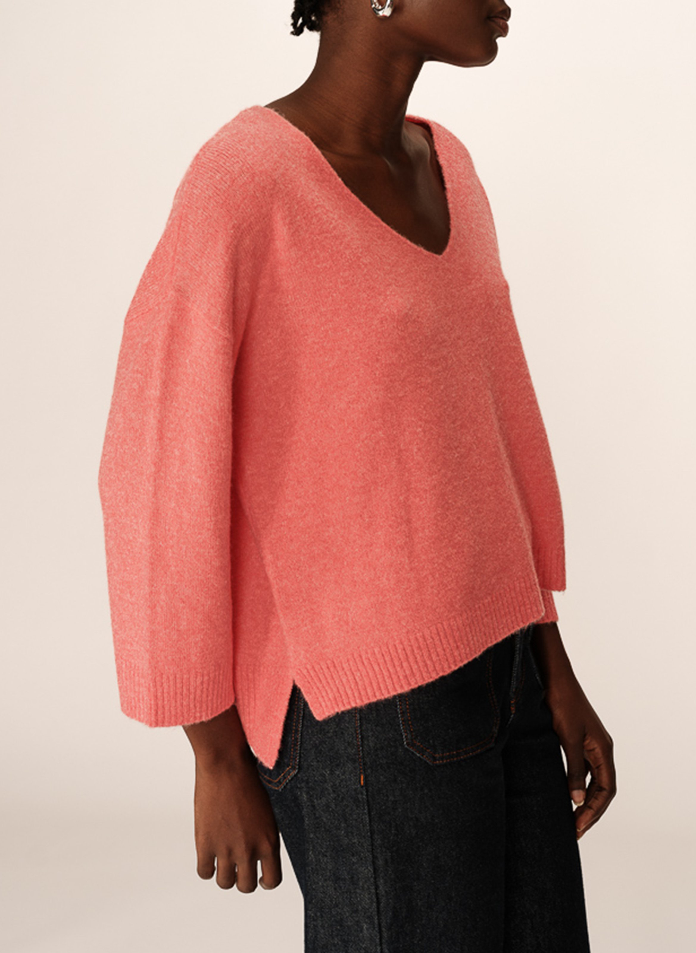 Pull oversize en maille GRACE ET MILA Rose