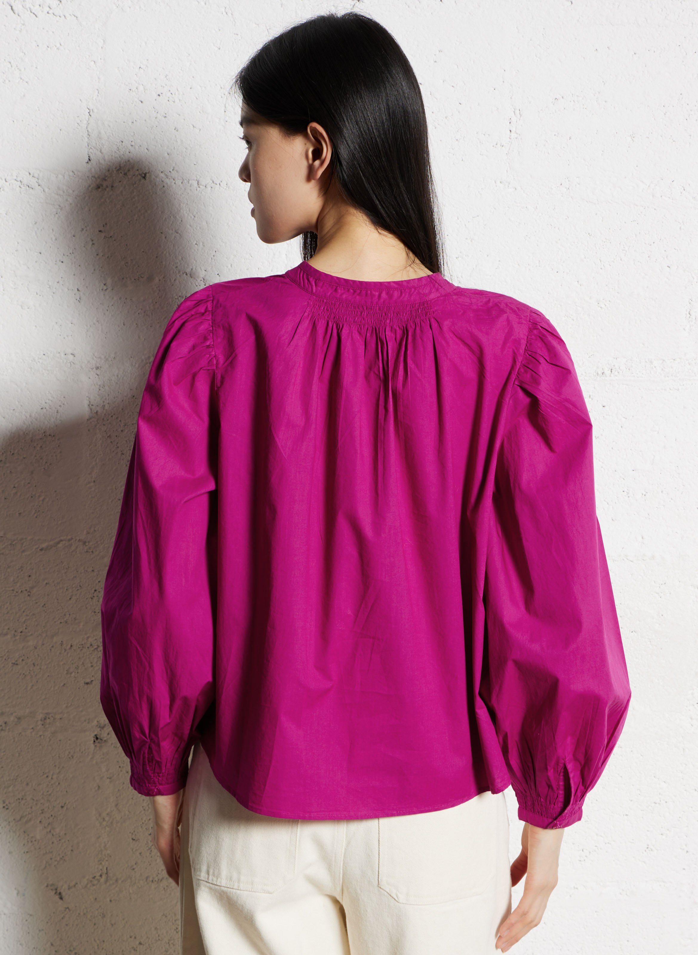 Oversized, katoenen blouse BELLEPIECE Roze