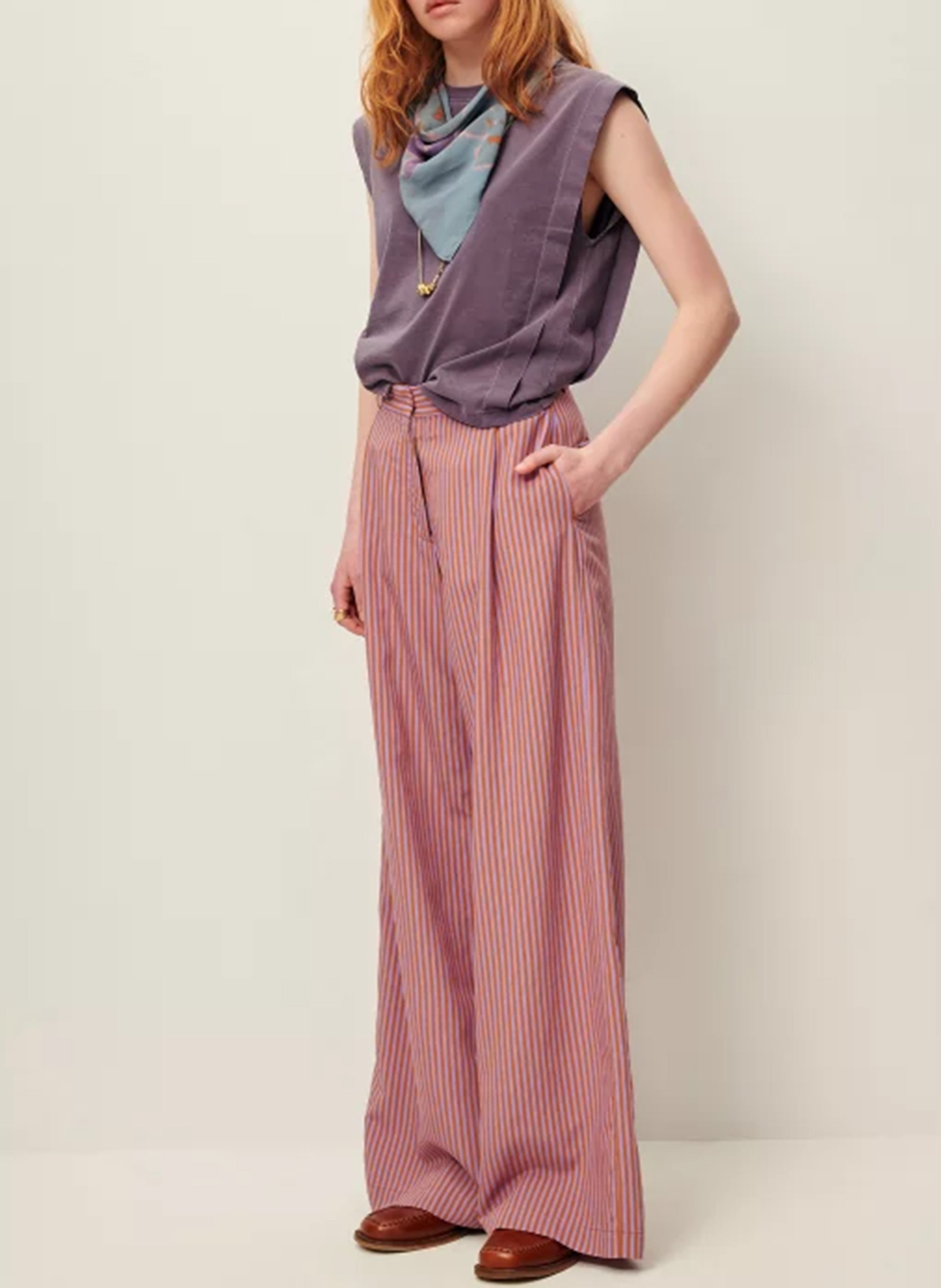 Round-neck cotton T-shirt SESSUN Beige
