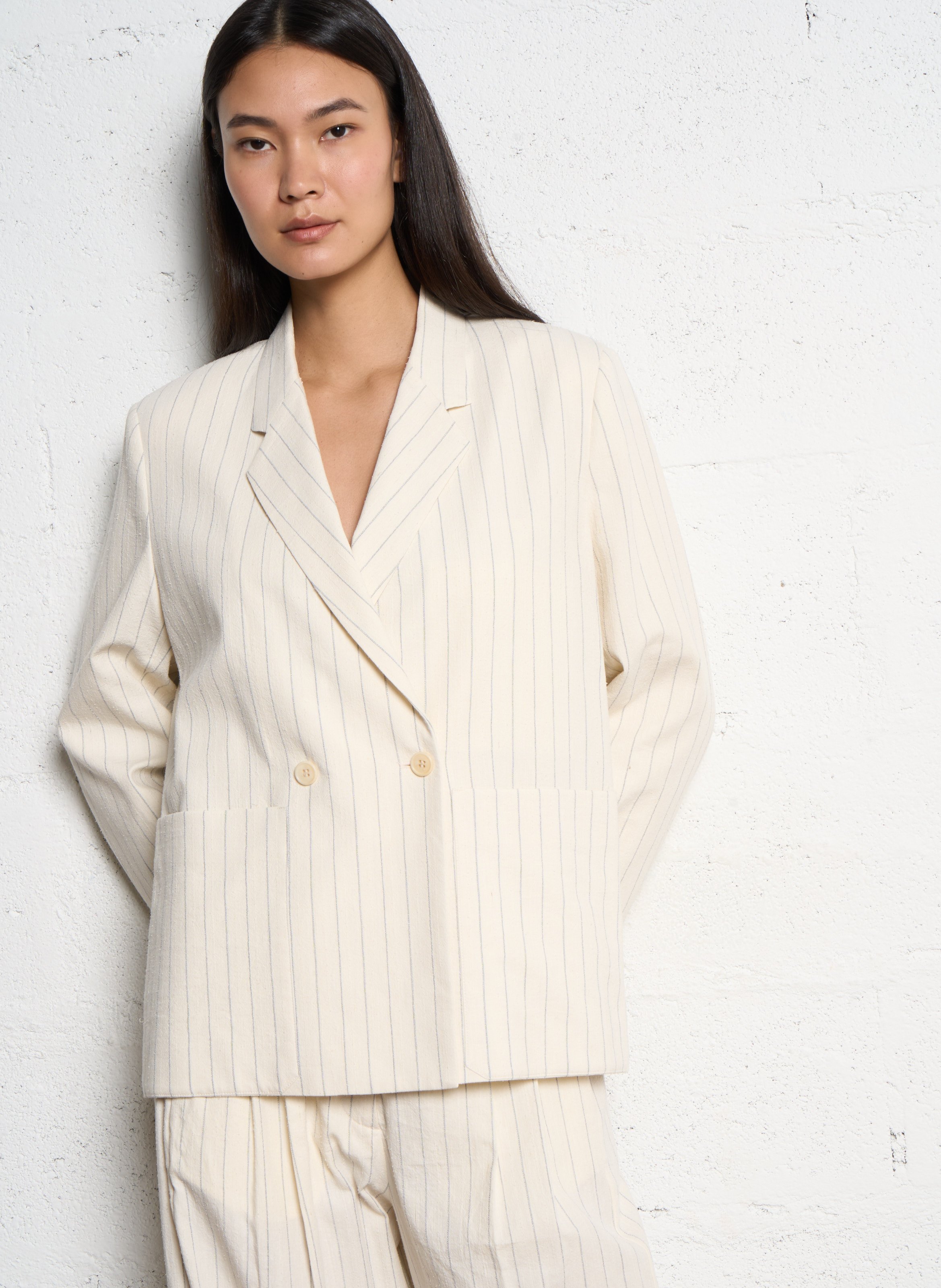 Oversized striped cotton blend blazer Gasby Masscob - Women