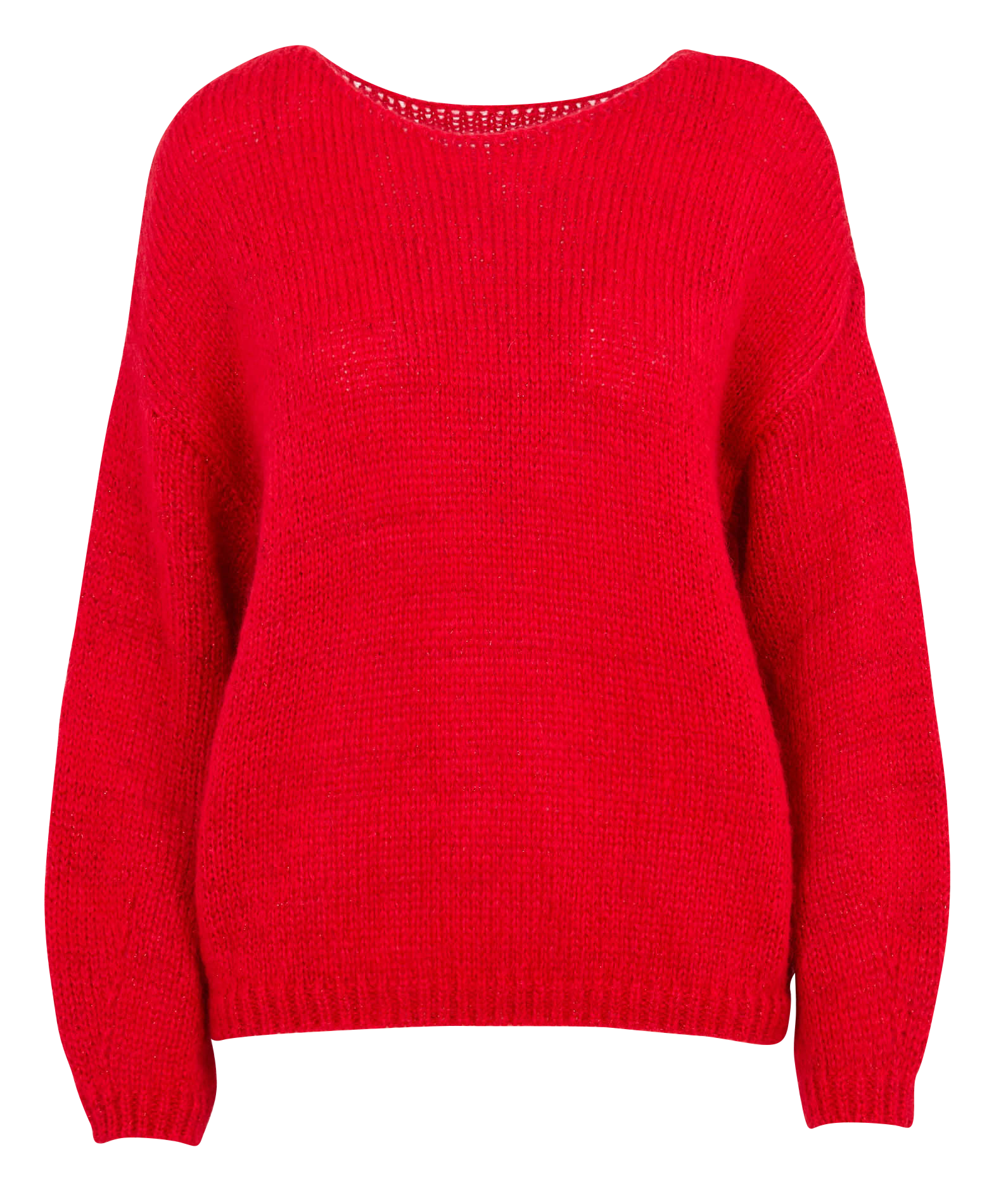 Oversized trui met boothals  ONE STEP Rood