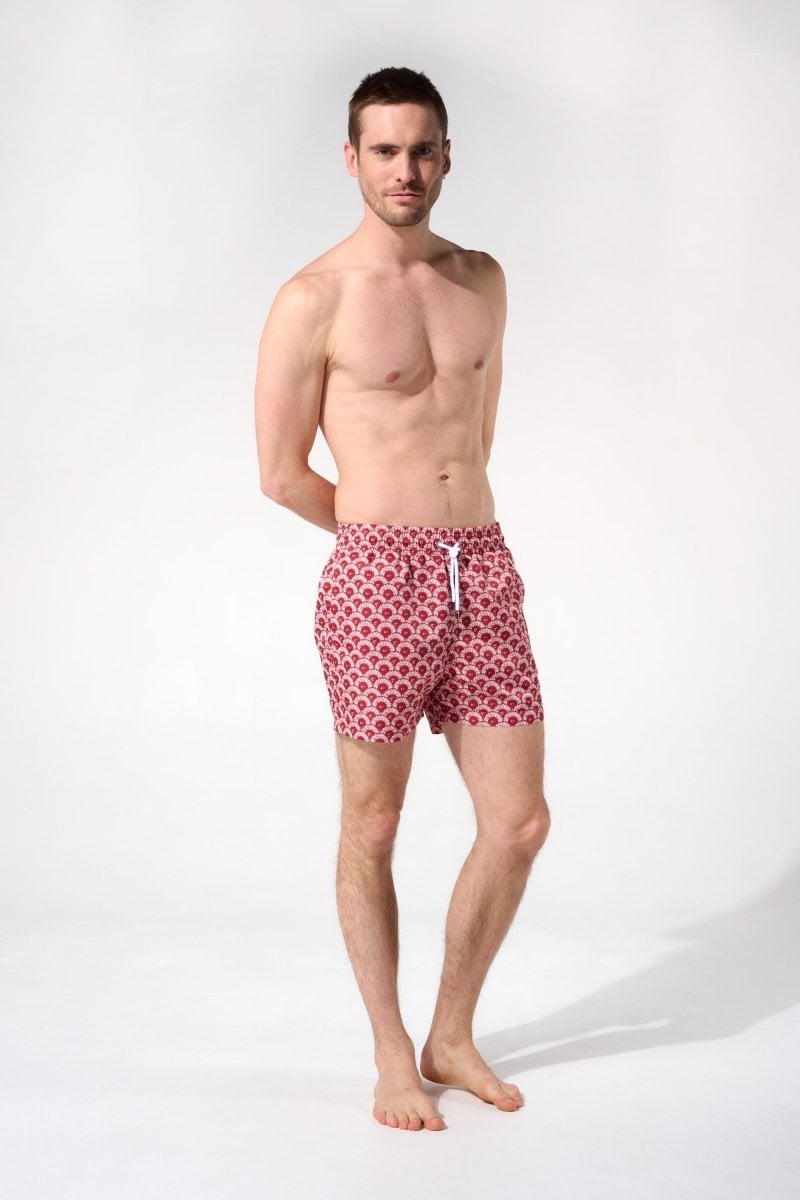 Printed swim shorts with elasticated waistband APNEE Red