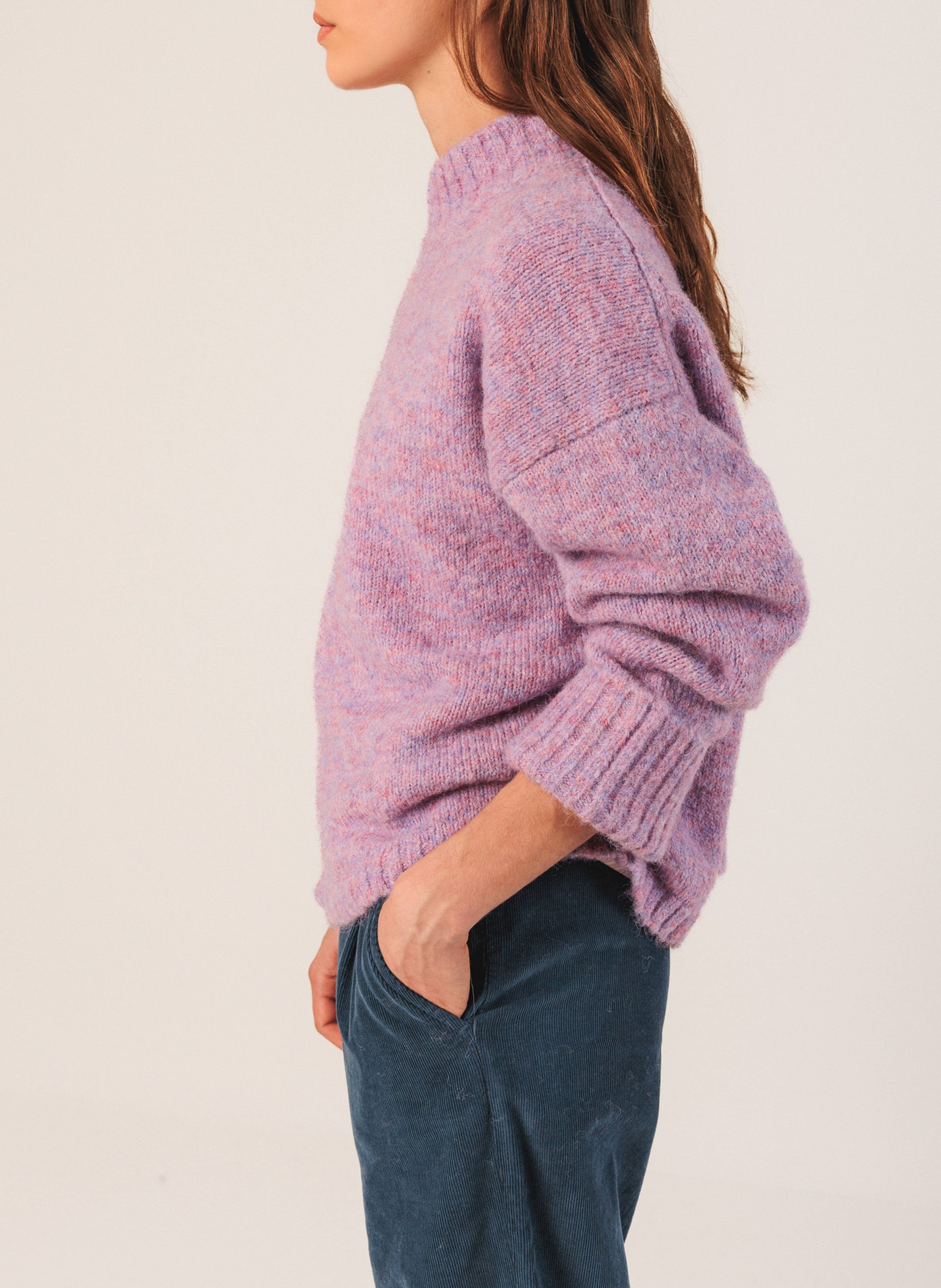 Pull col rond  INDI & COLD Violet