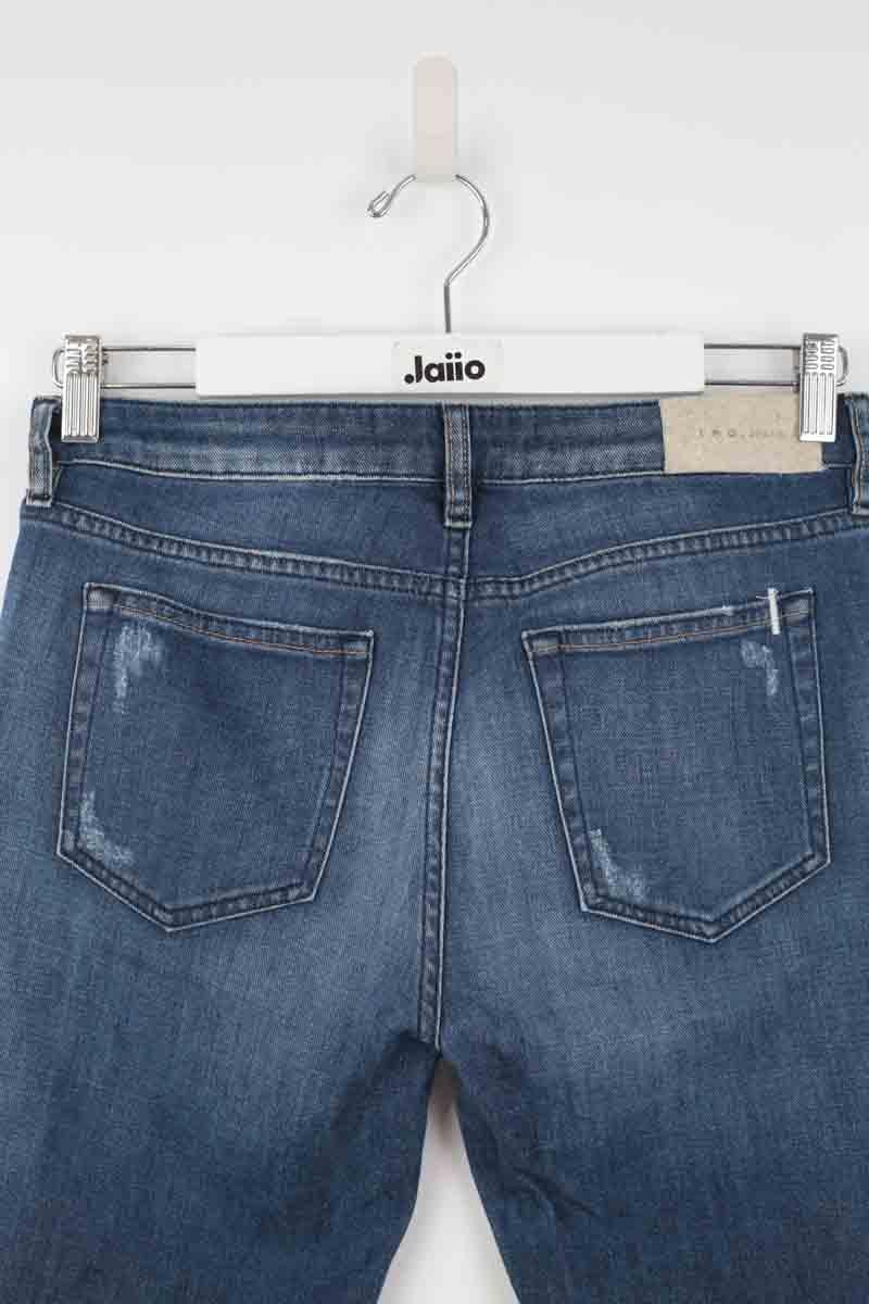 Cotton skinny jeans IRO - Seconde Main Blue