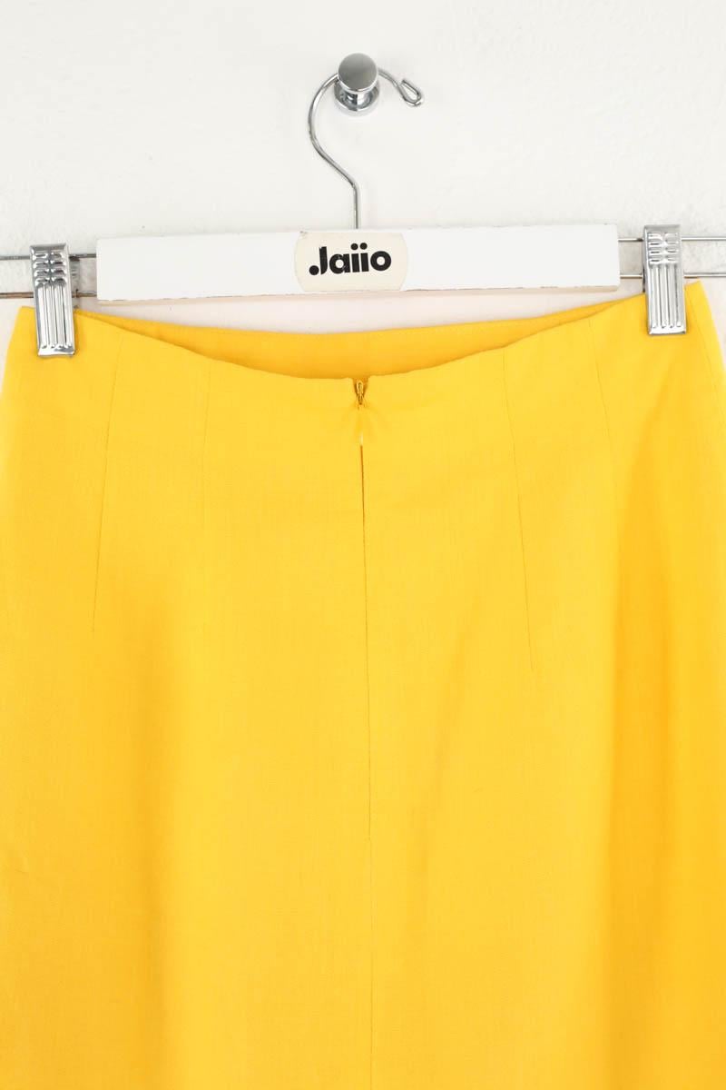 Linen mini-skirt KENZO - SECONDE MAIN Yellow