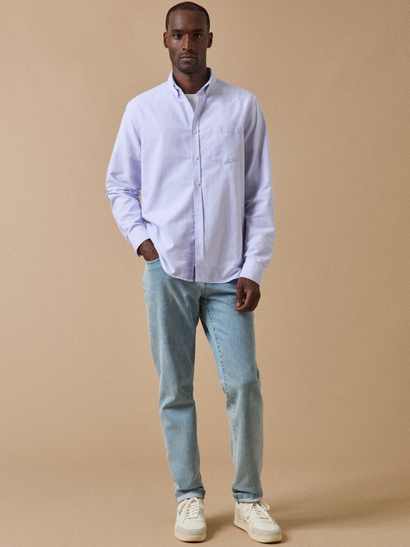 Contemporary cut Oxford shirt Purple