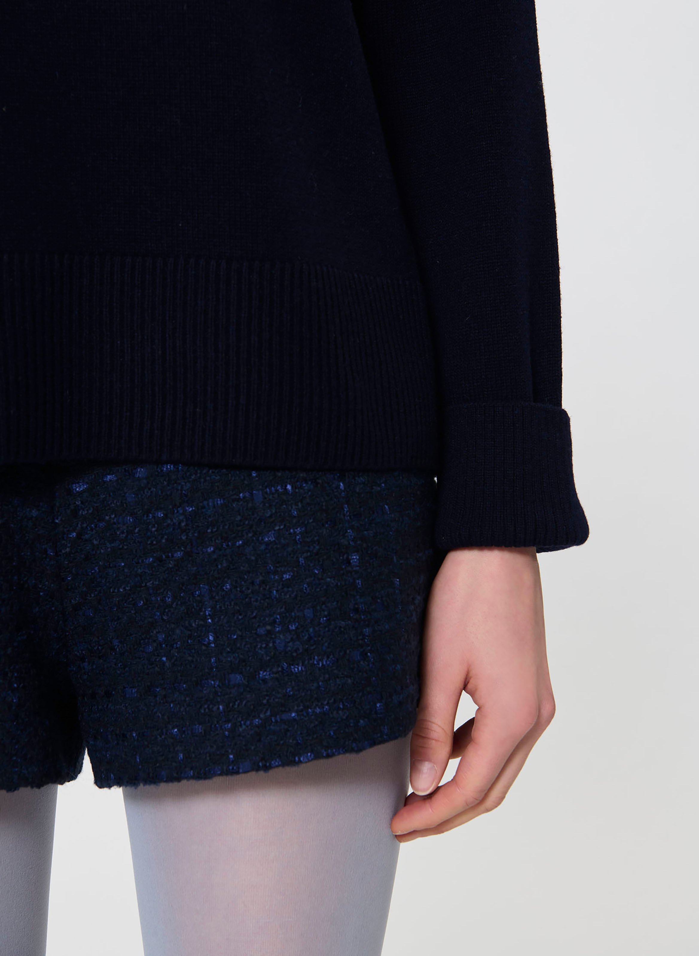 Pull col roulé uni en laine TARA JARMON Bleu