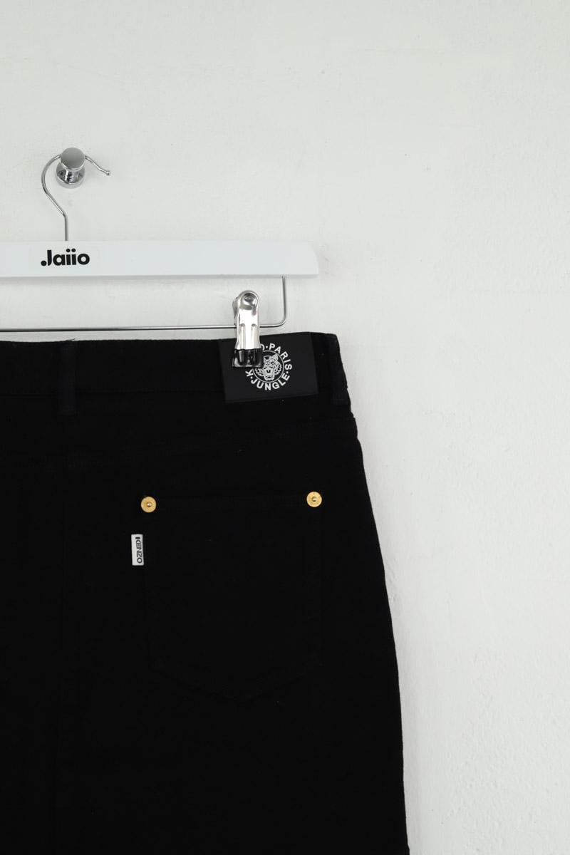 Cotton mini skirt KENZO - SECONDE MAIN Black