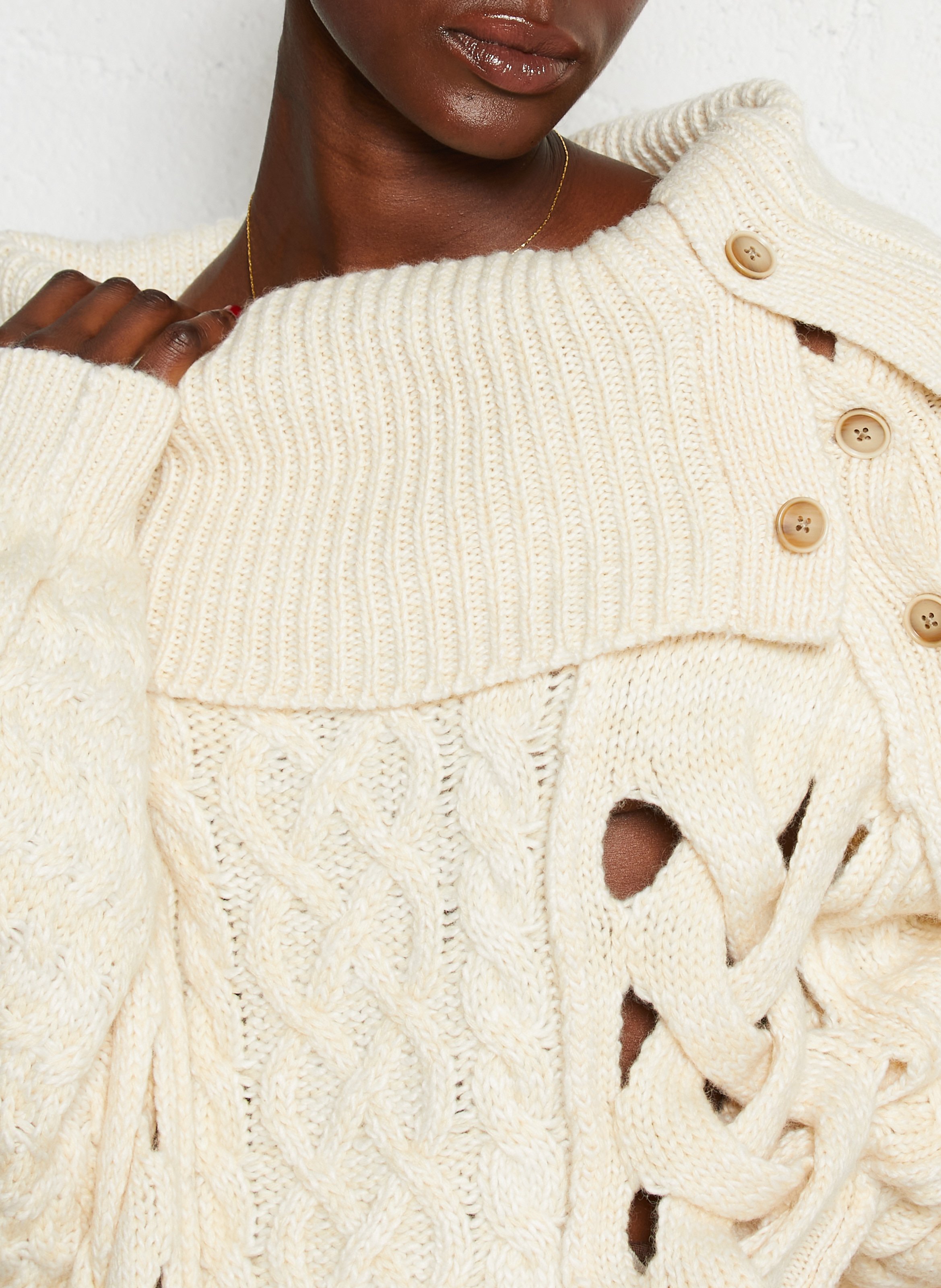 Pull oversize en maille MES DEMOISELLES Beige