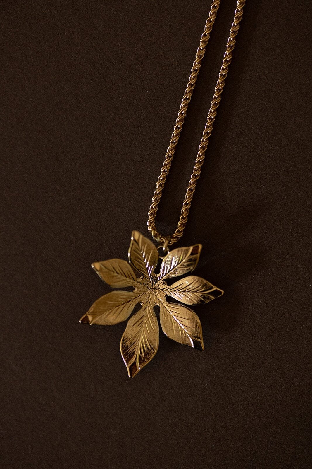 Gold-plated flower necklace MONSIEUR SIMONE Golden