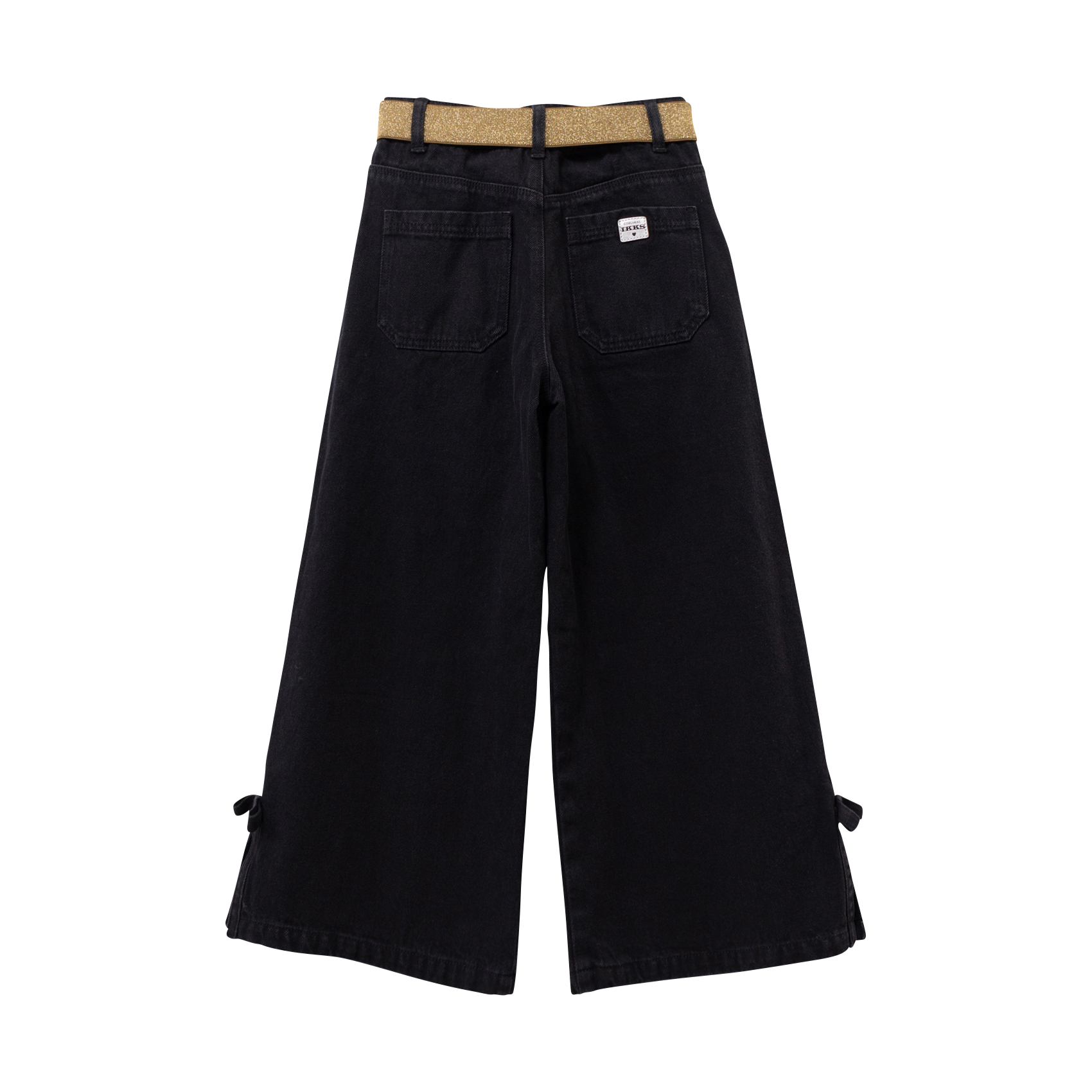 Jean large noeuds avec ceinture paielletée IKKS JUNIOR Noir