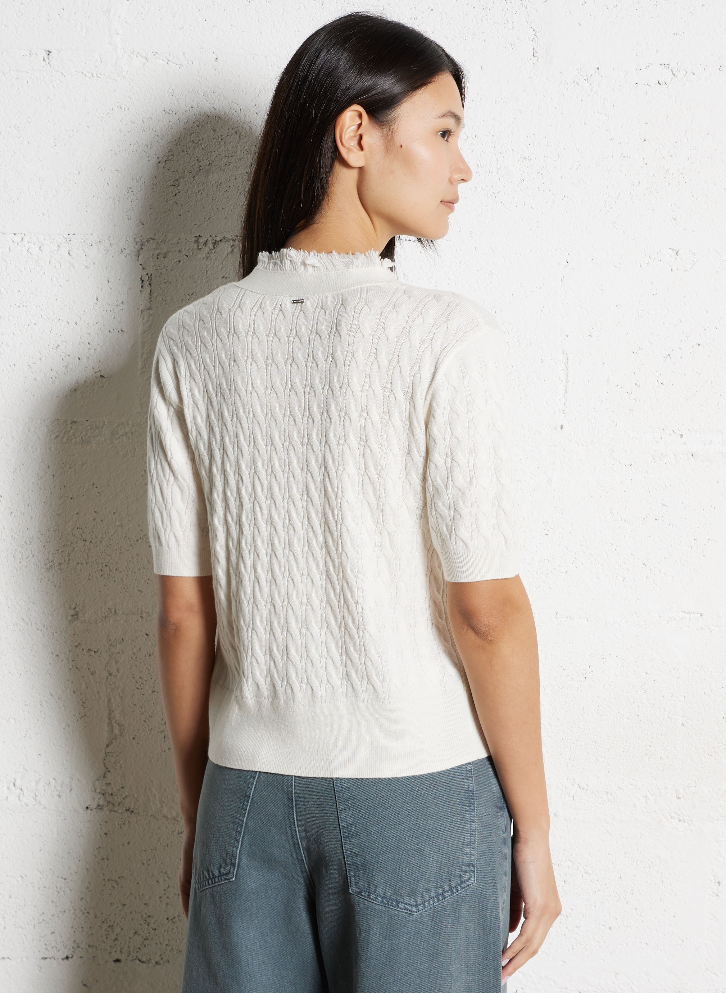 Vest met sjaalkraag IKKS Wit