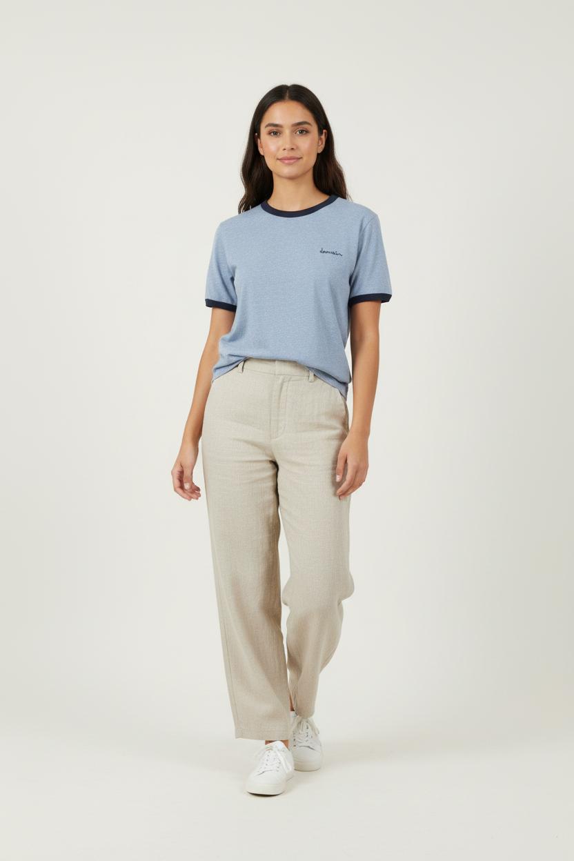 Tommy Badge T-shirt SEZANE - Seconde main Blue