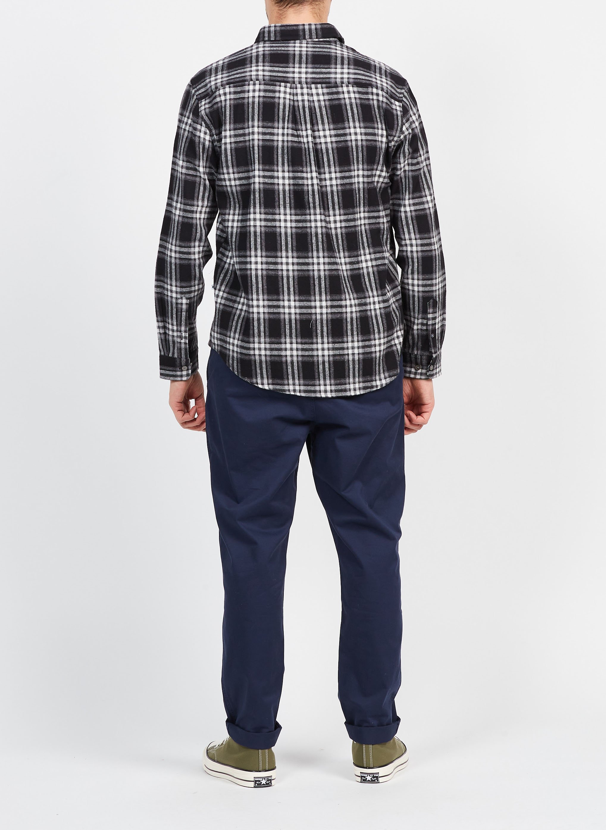 Regular-fit checked cotton shirt with classic collar MINIMUM Black