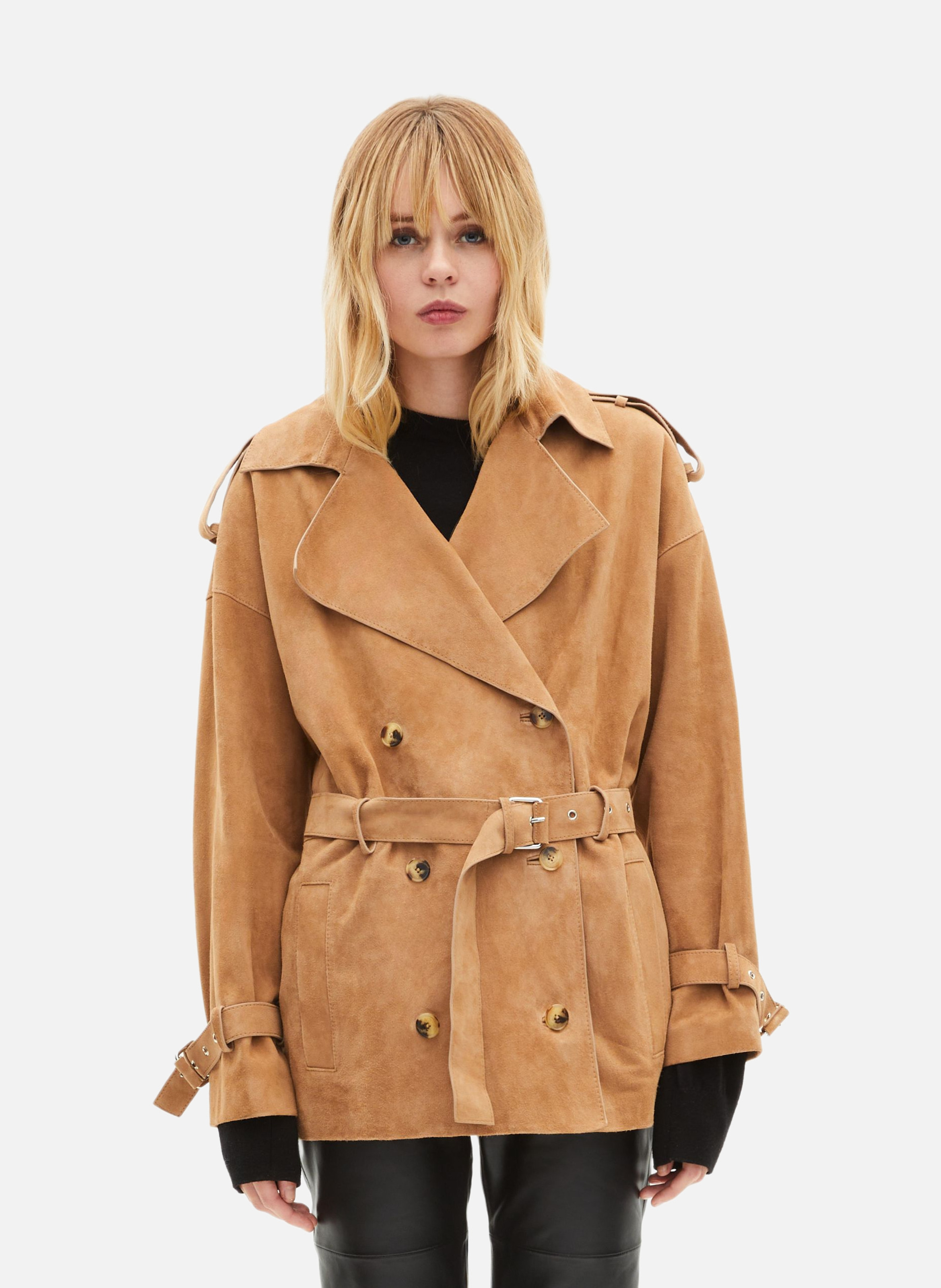 Bengale suede zipped jacket THE KOOPLES Beige