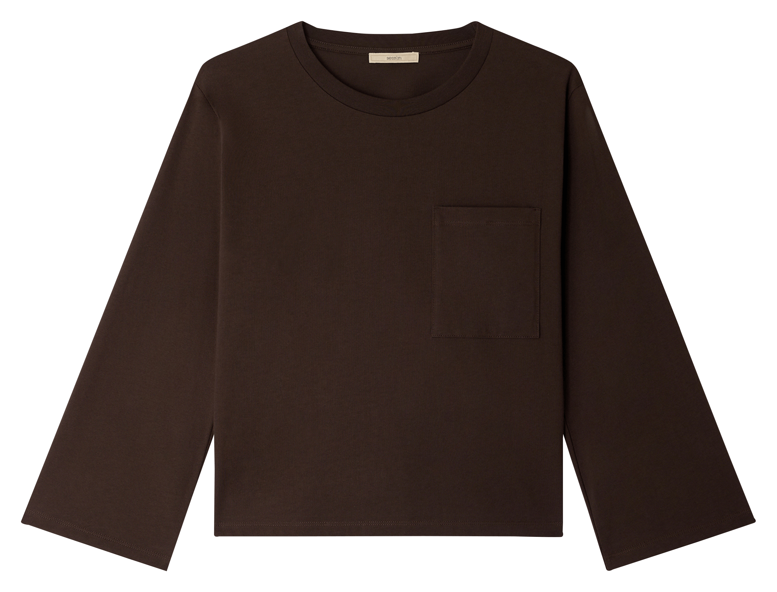 Oversized cotton T-shirt SESSUN Brown