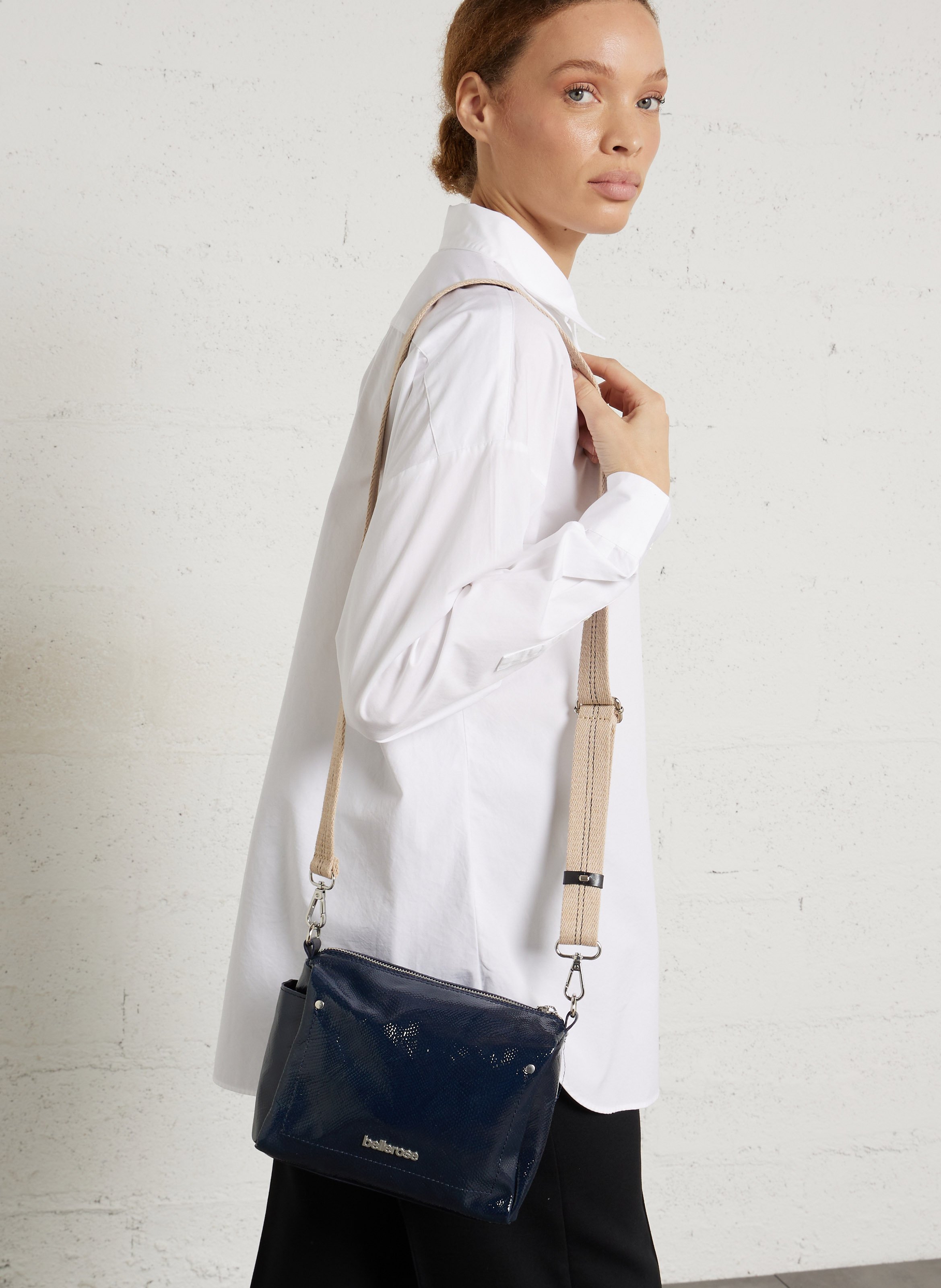 Leren clutch BELLEROSE Blauw