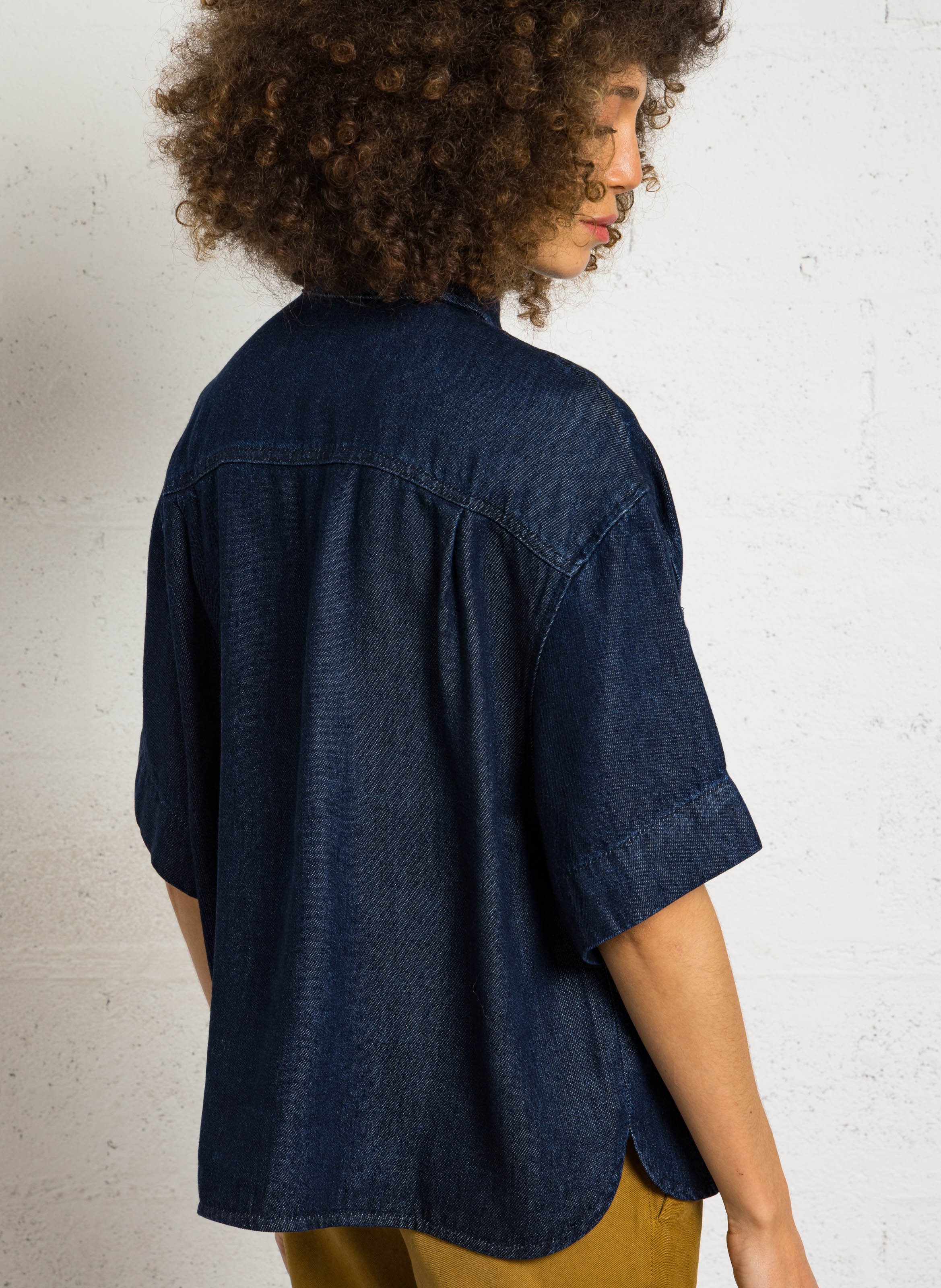 Chemise en denim oversize  DES PETITS HAUTS Bleu