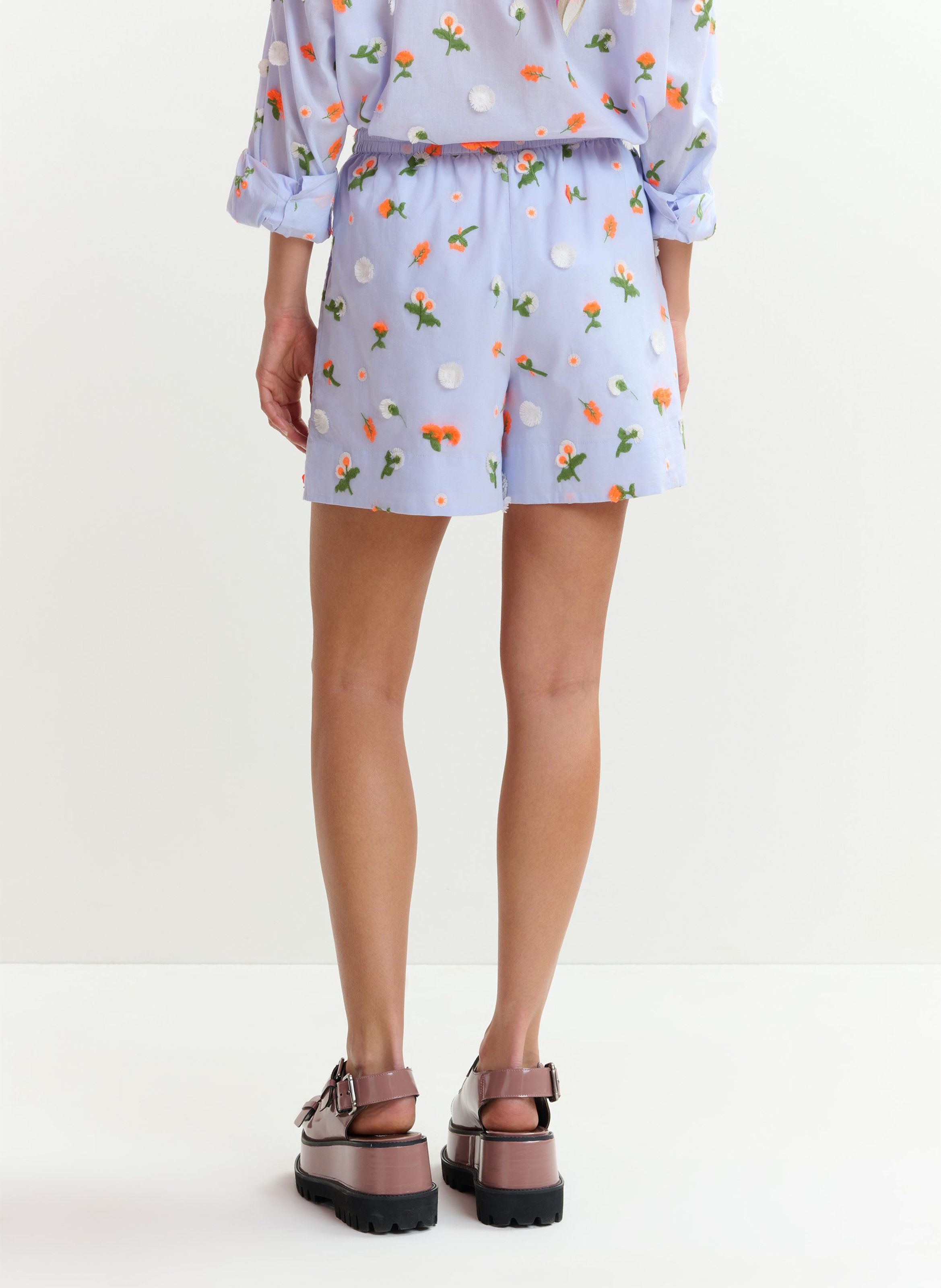 Recht, katoenen short ESSENTIEL ANTWERP Blauw