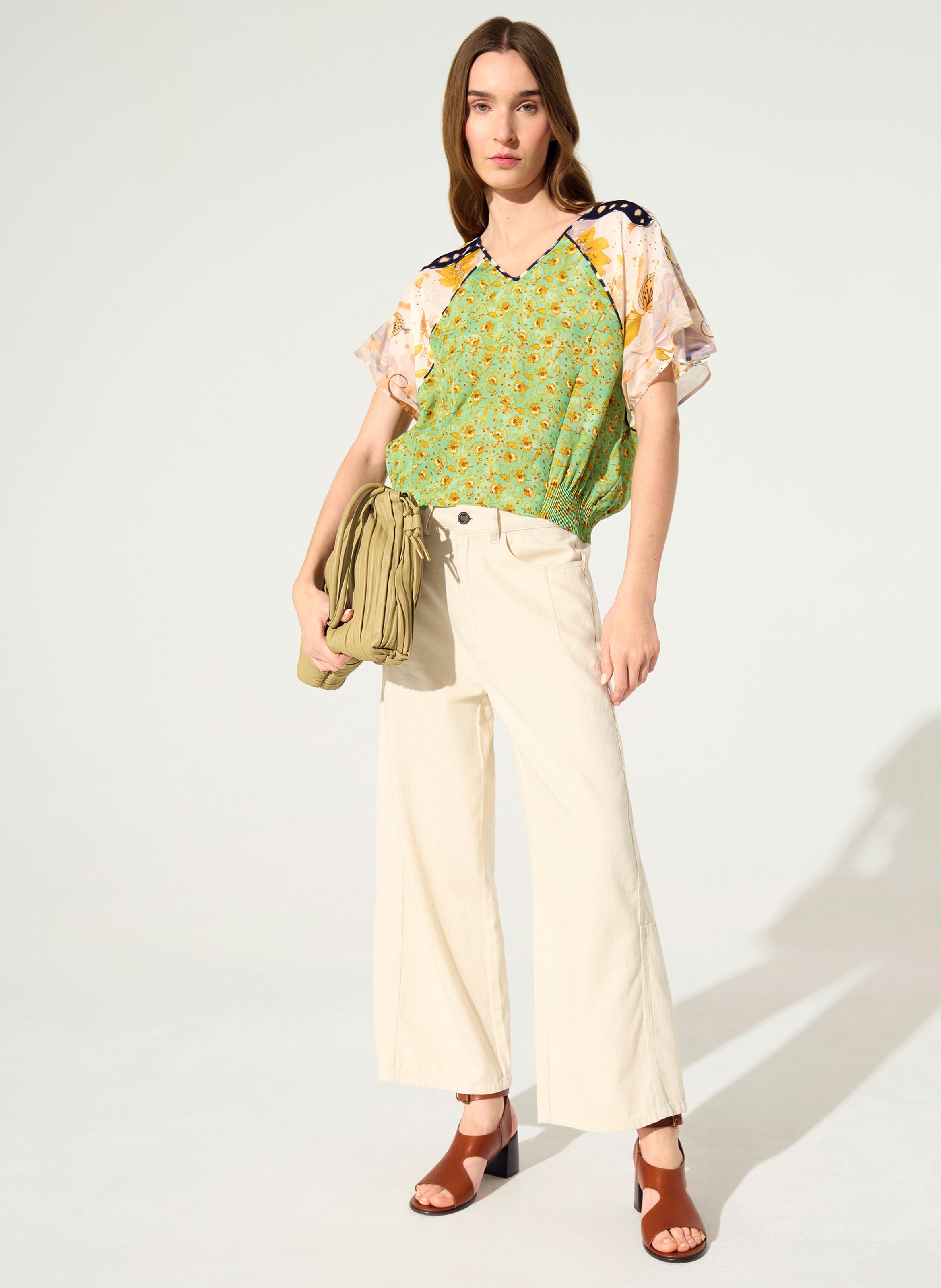 Camiseta de tirantes con cuello de pico COTELAC Verde