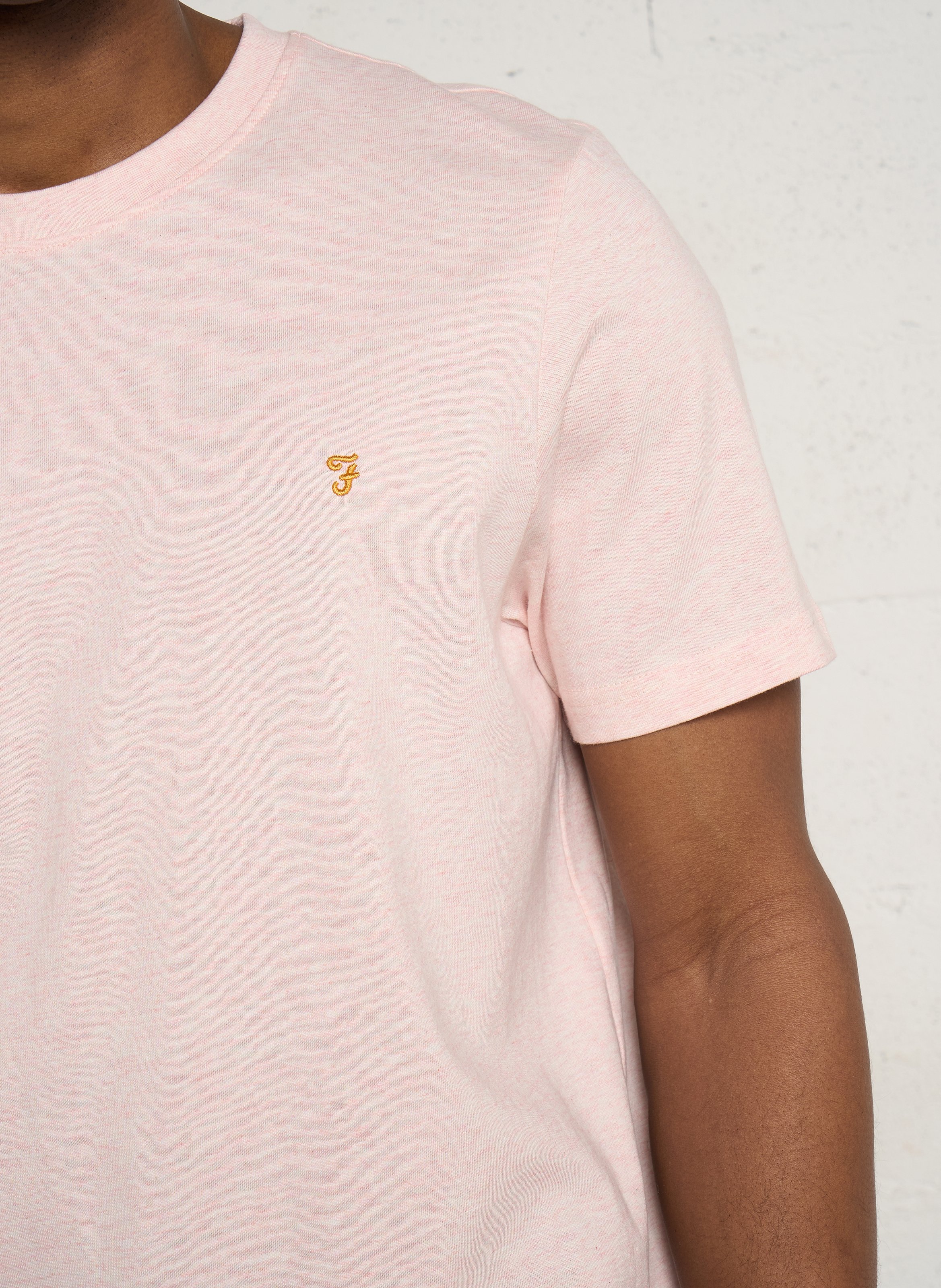 Tee-shirt col rond en coton bio FARAH Rose