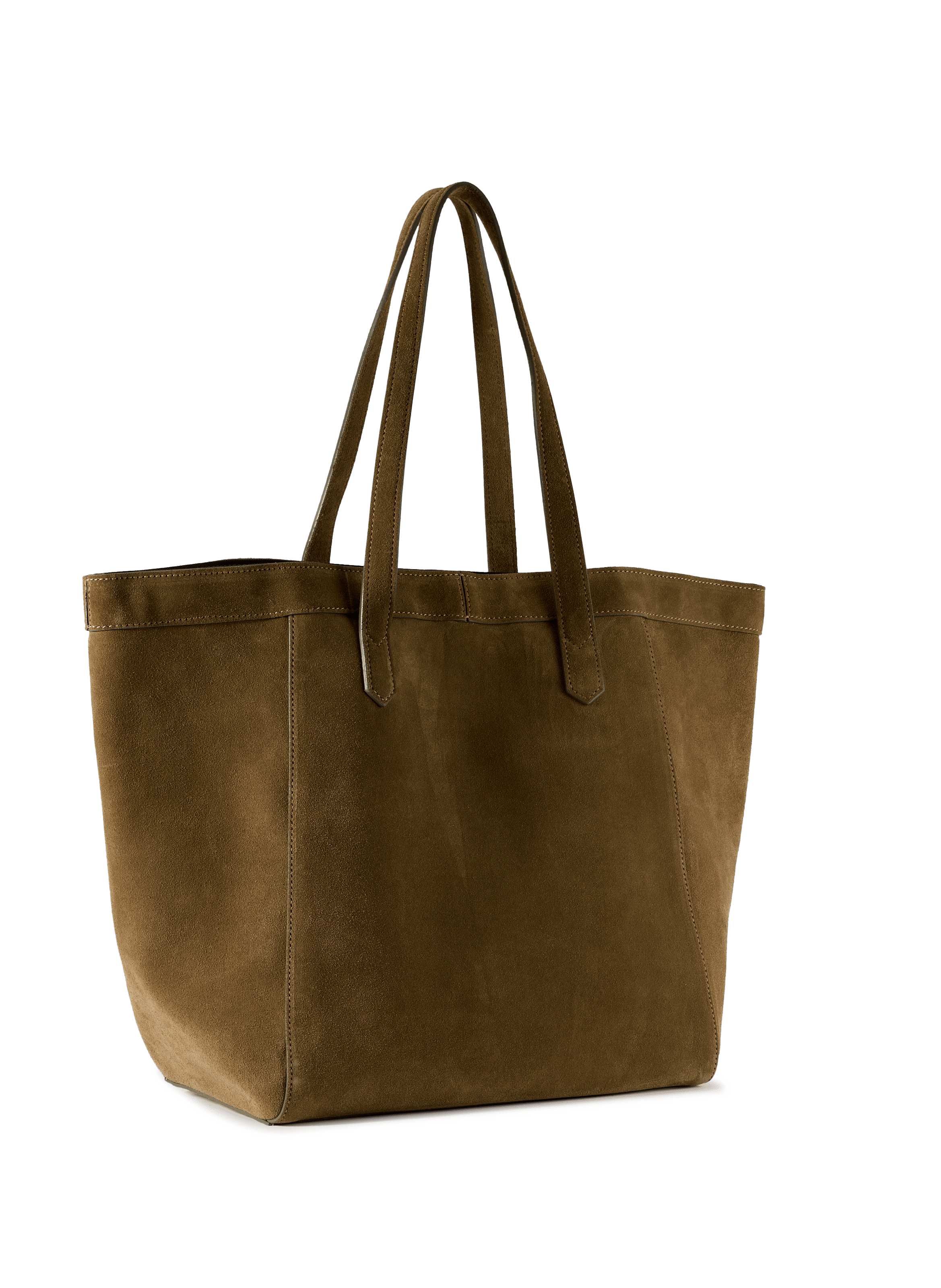 Sac cabas en cuir velours SAISON 1865 Caqui