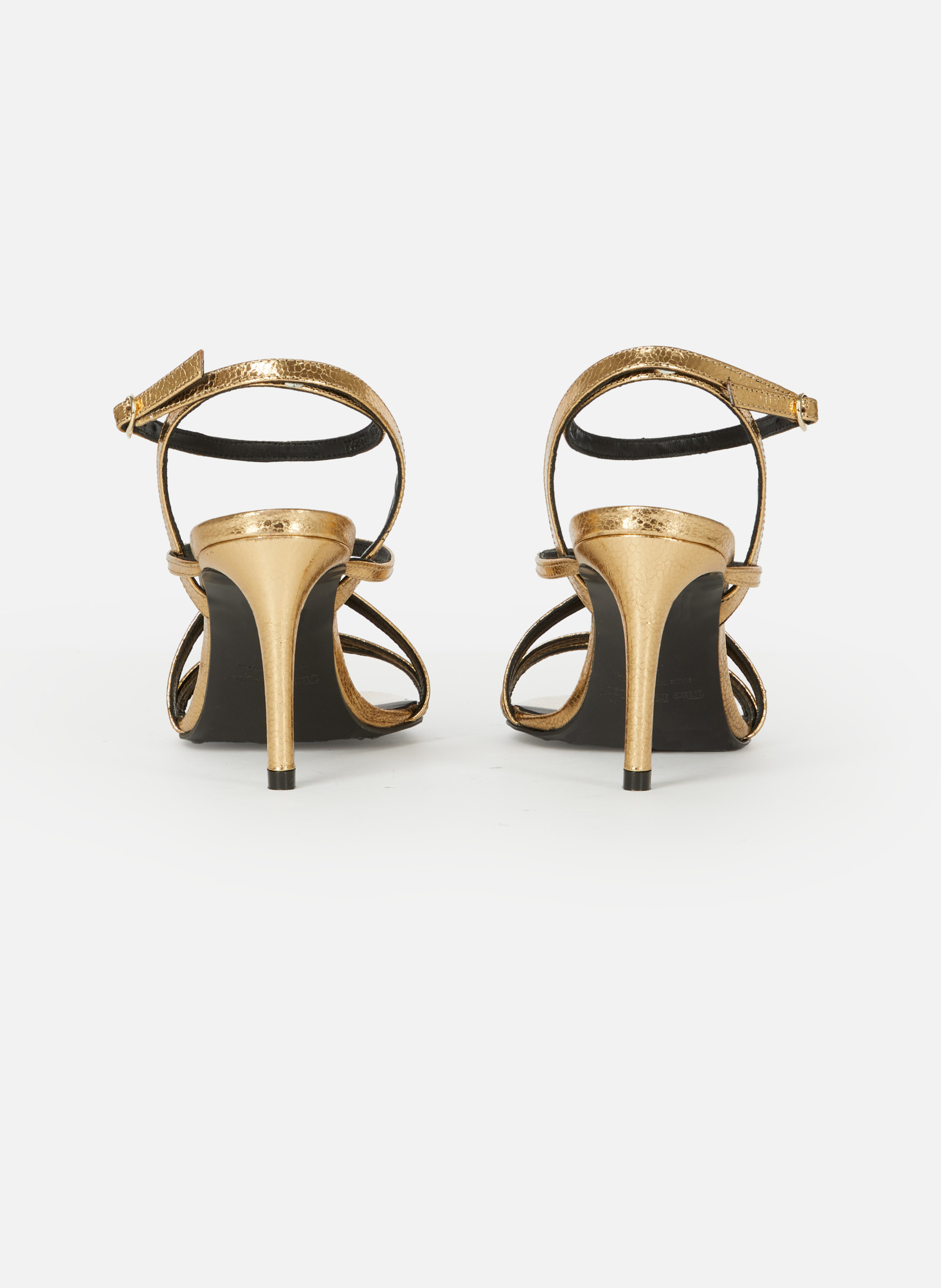 Sandales à talons en cuir THE KOOPLES Jaune