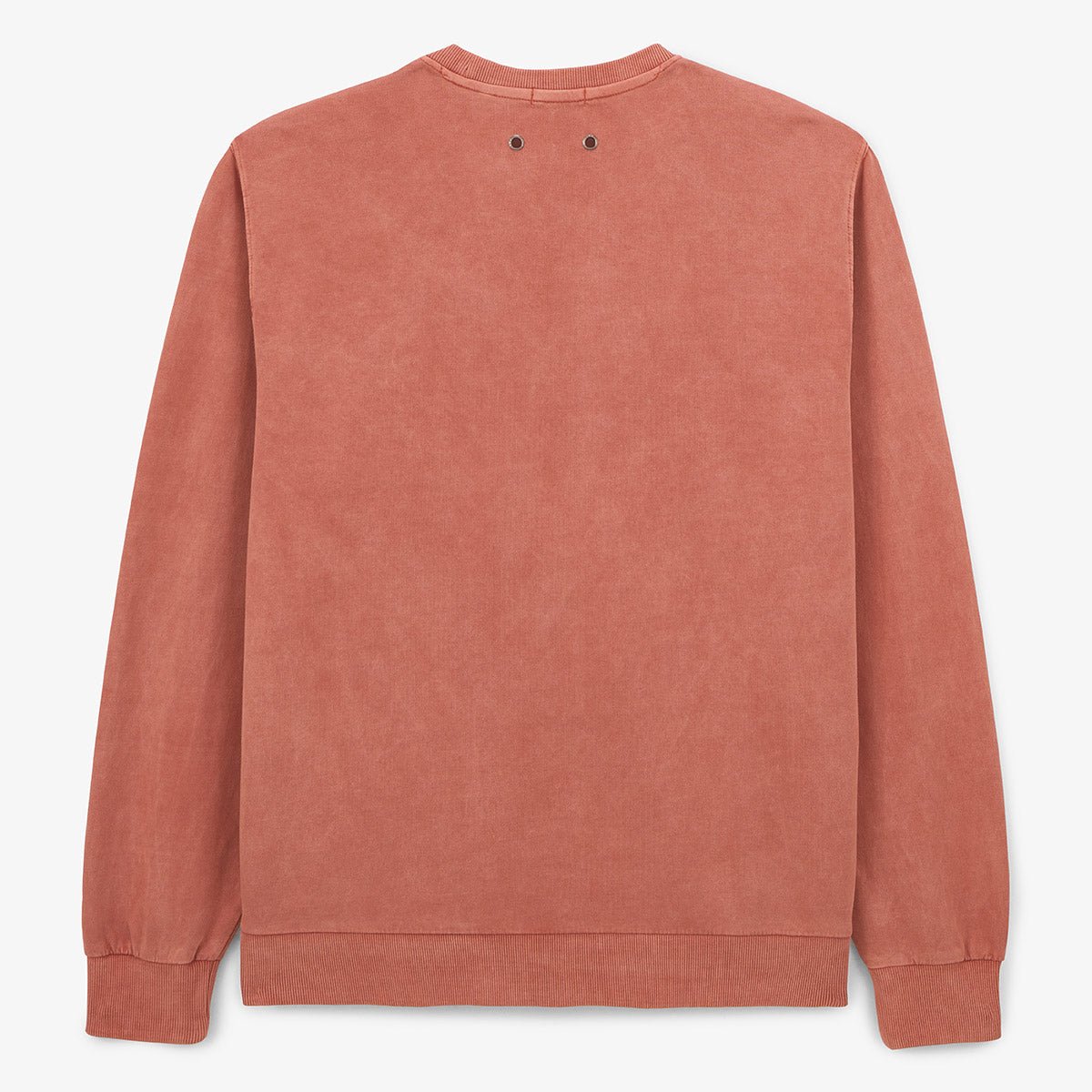 Round neck sweatshirt in old dye cotton SERGE BLANCO Orange