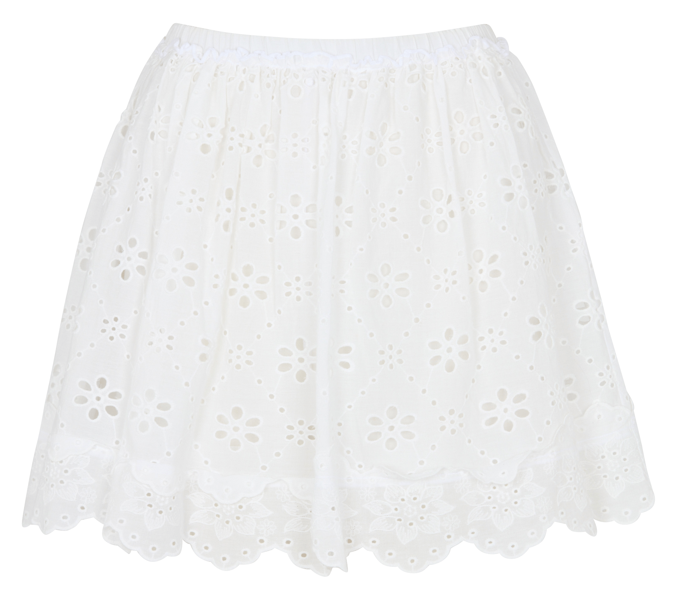 Double gauze skirt BERENICE White