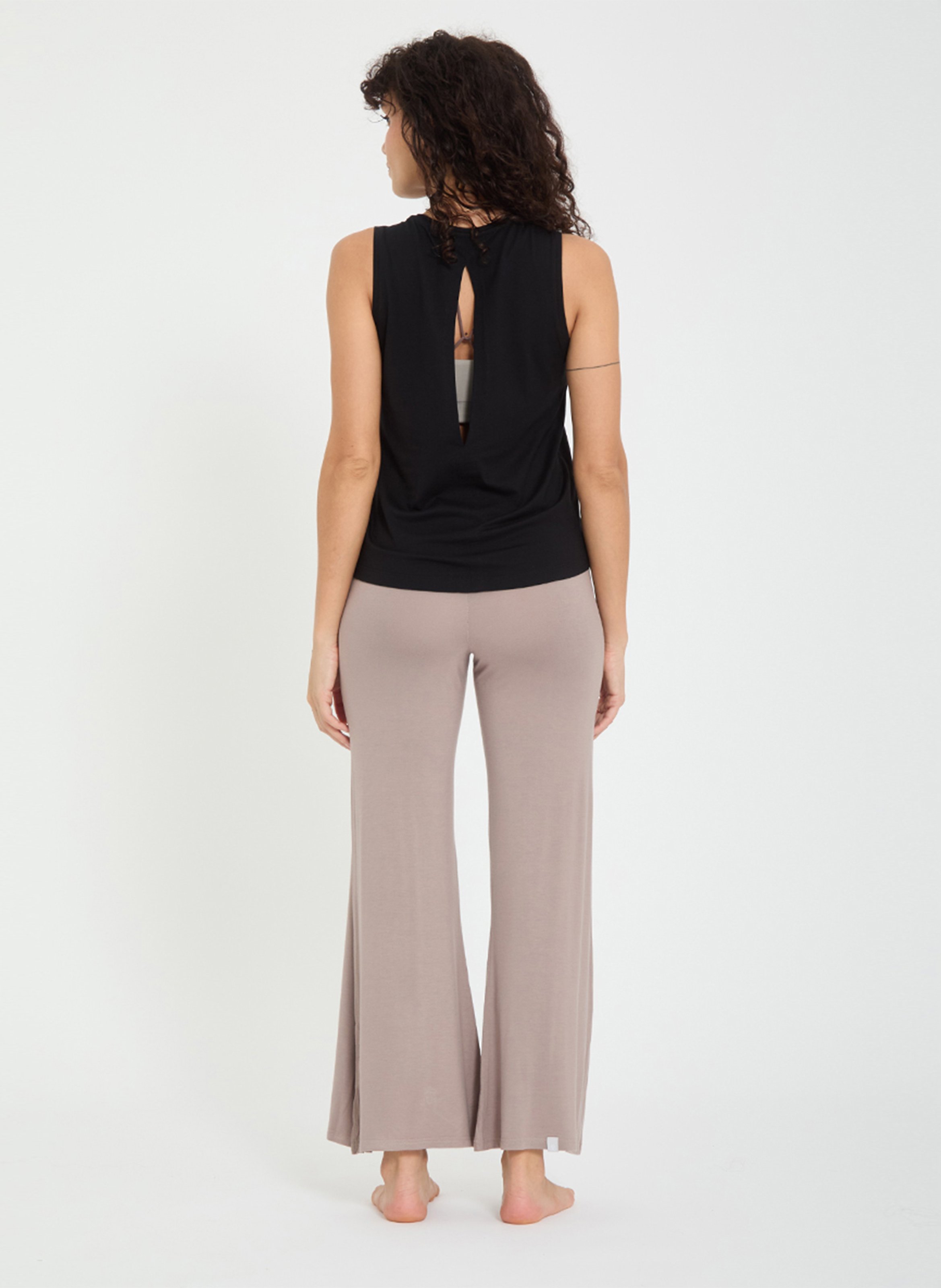 Effen singlet met ronde hals YOGA SEARCHER Zwart