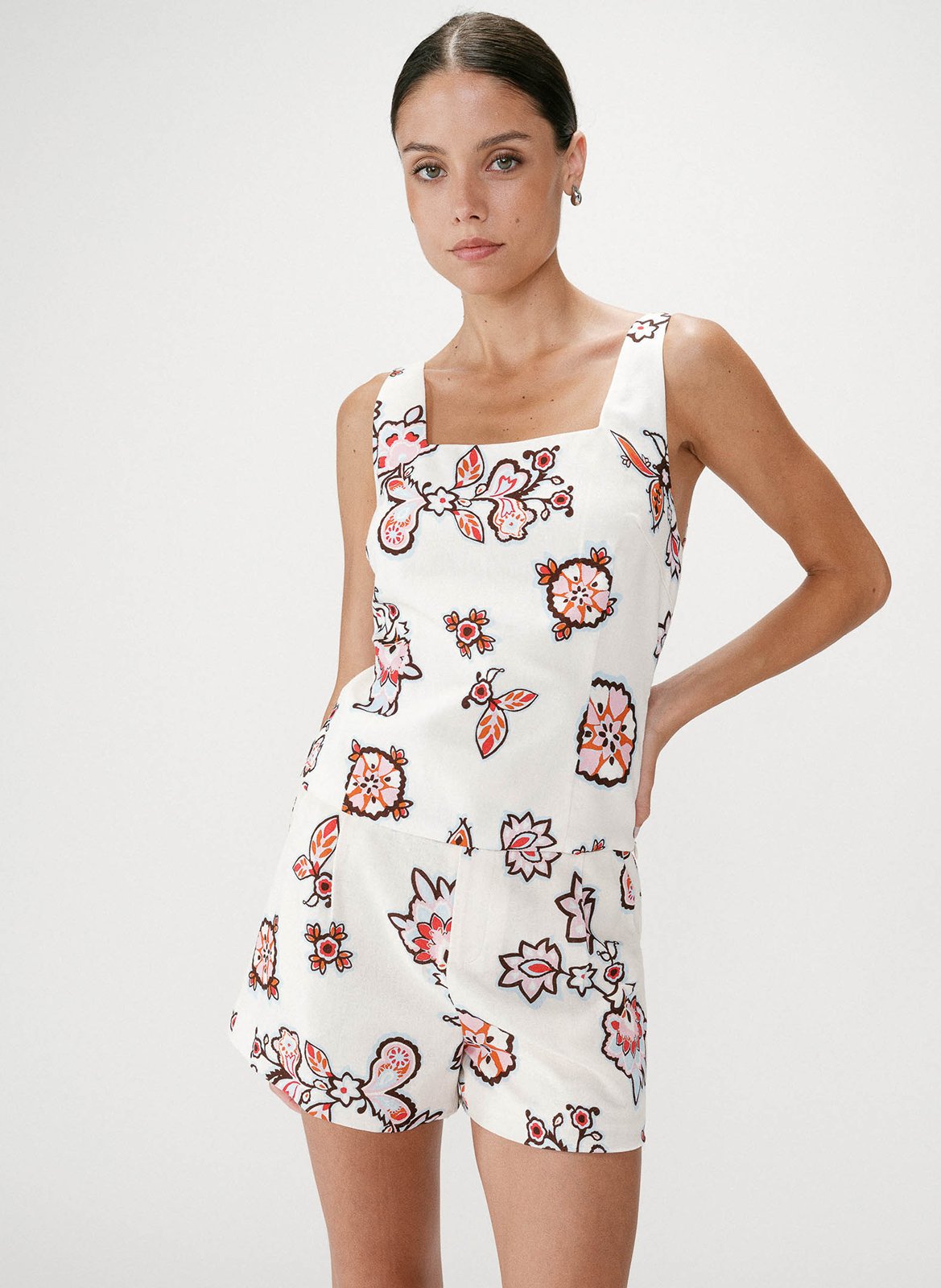 Top mit eckigem Ausschnitt GRACE ET MILA Weiss