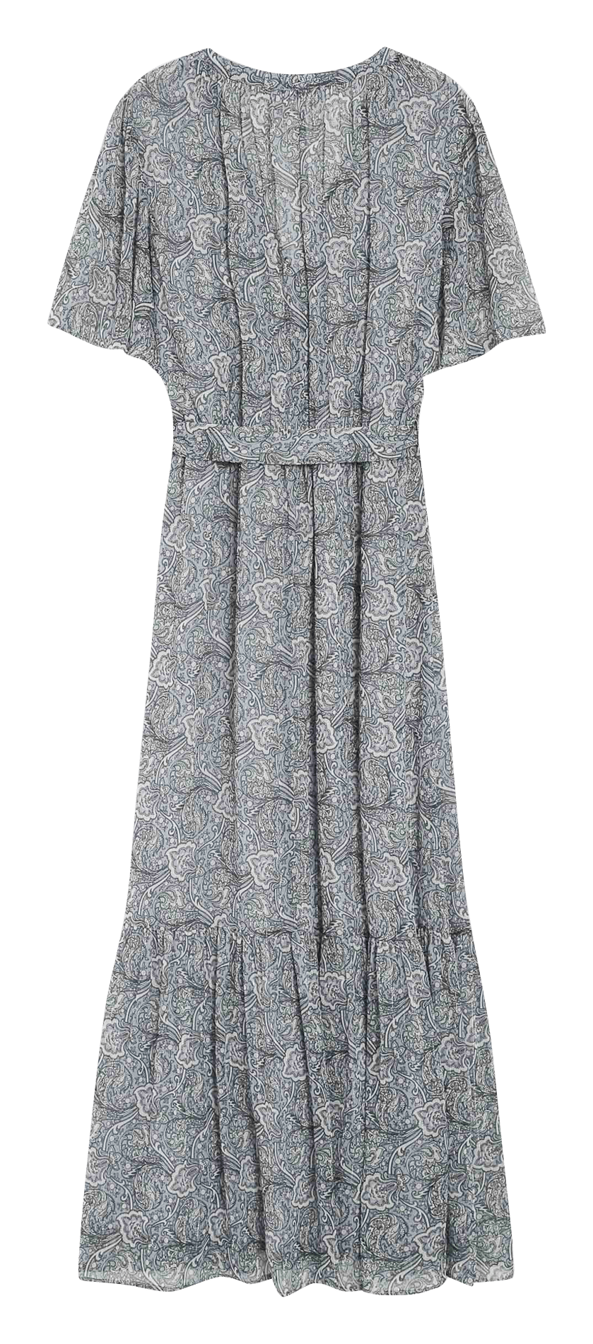 V-neck long printed dress GRACE ET MILA Blue