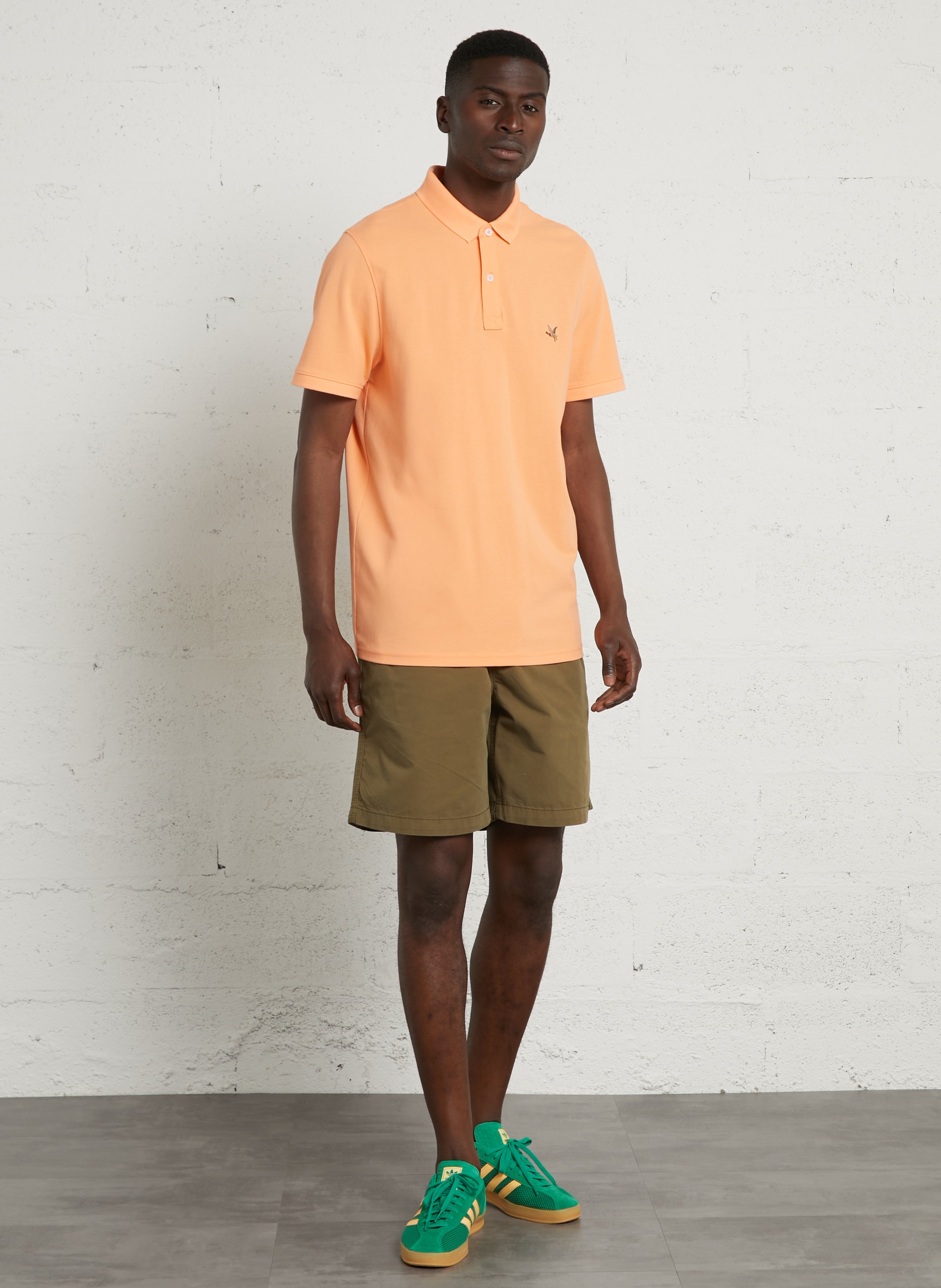 Short-sleeved organic cotton polo shirt CHEVIGNON Orange
