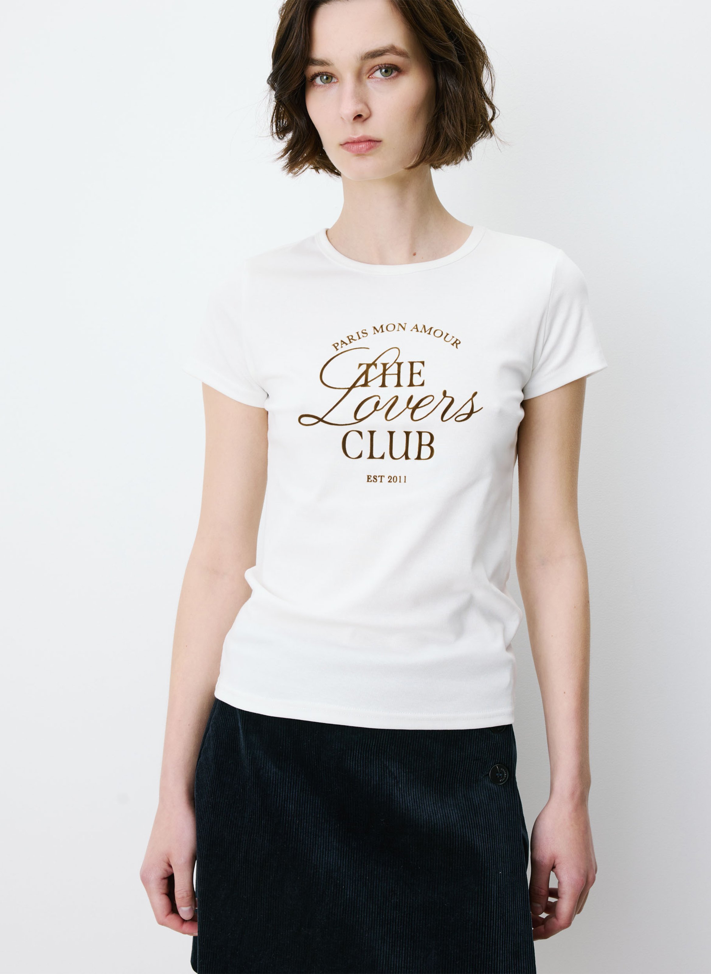 Tee-shirt col rond GRACE ET MILA Blanc