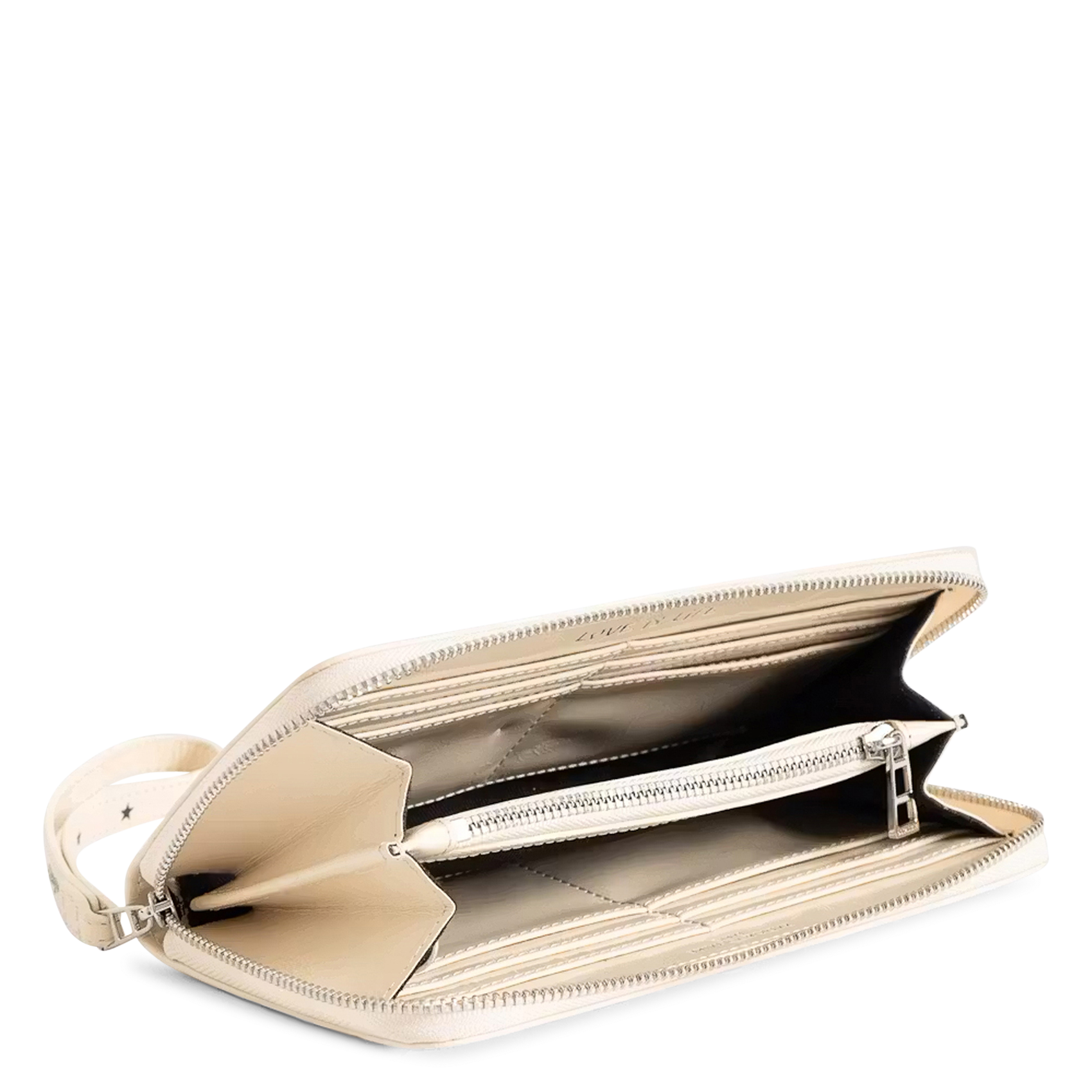 Brieftasche aus bedrucktem Leder ZADIG&VOLTAIRE Weiss