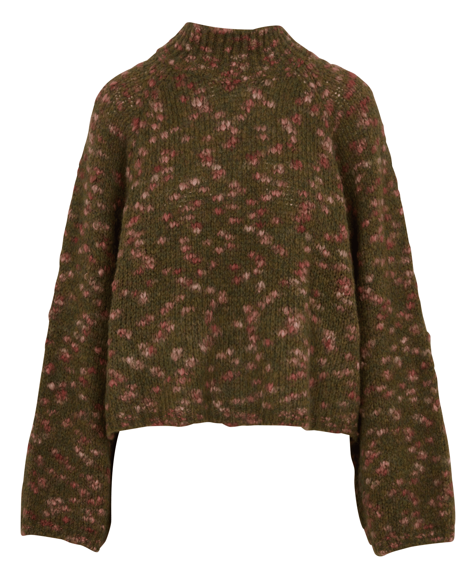 Oversized high-neck knit sweater LA FEE MARABOUTEE Green