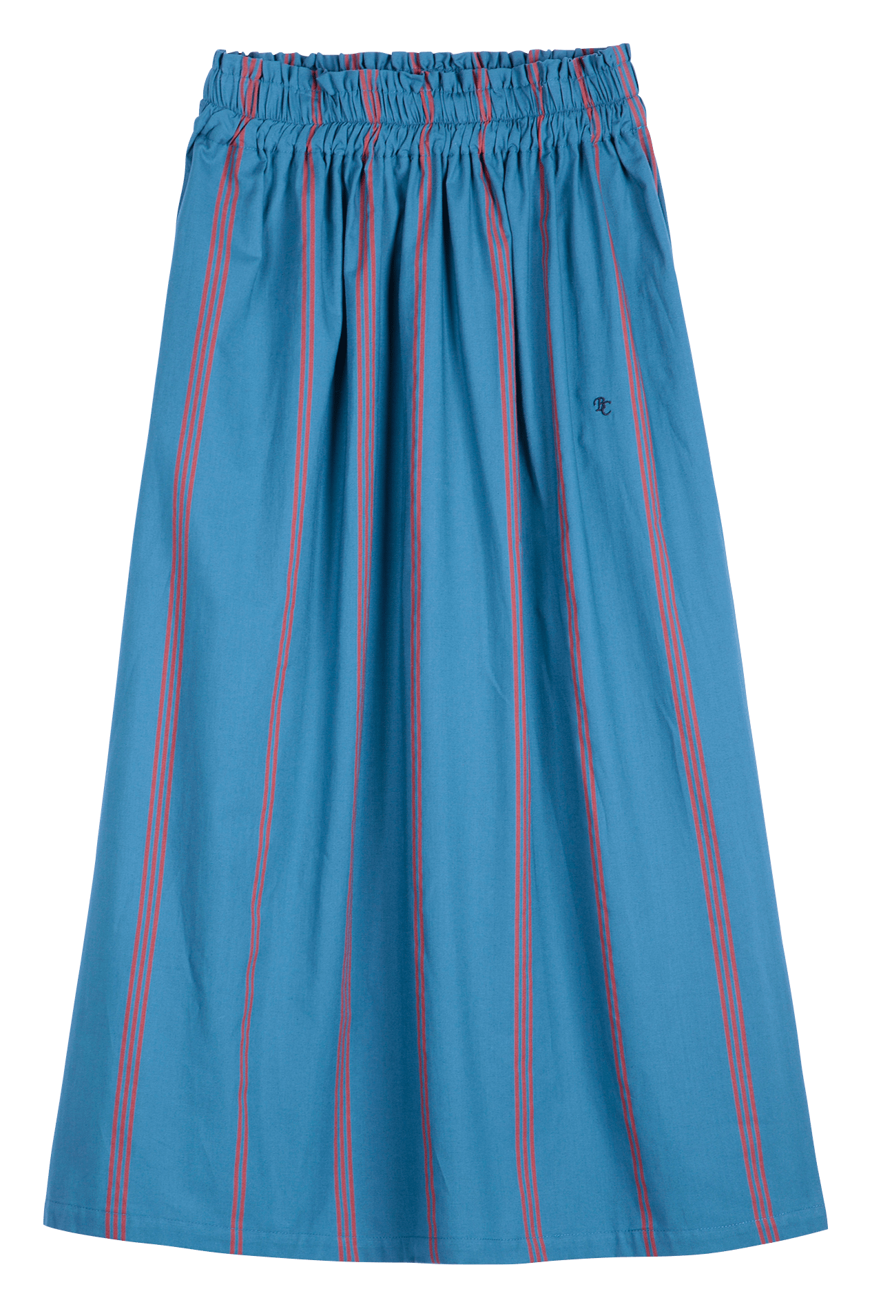 Jupe évasée taille haute rayée BOBO CHOSES Bleu