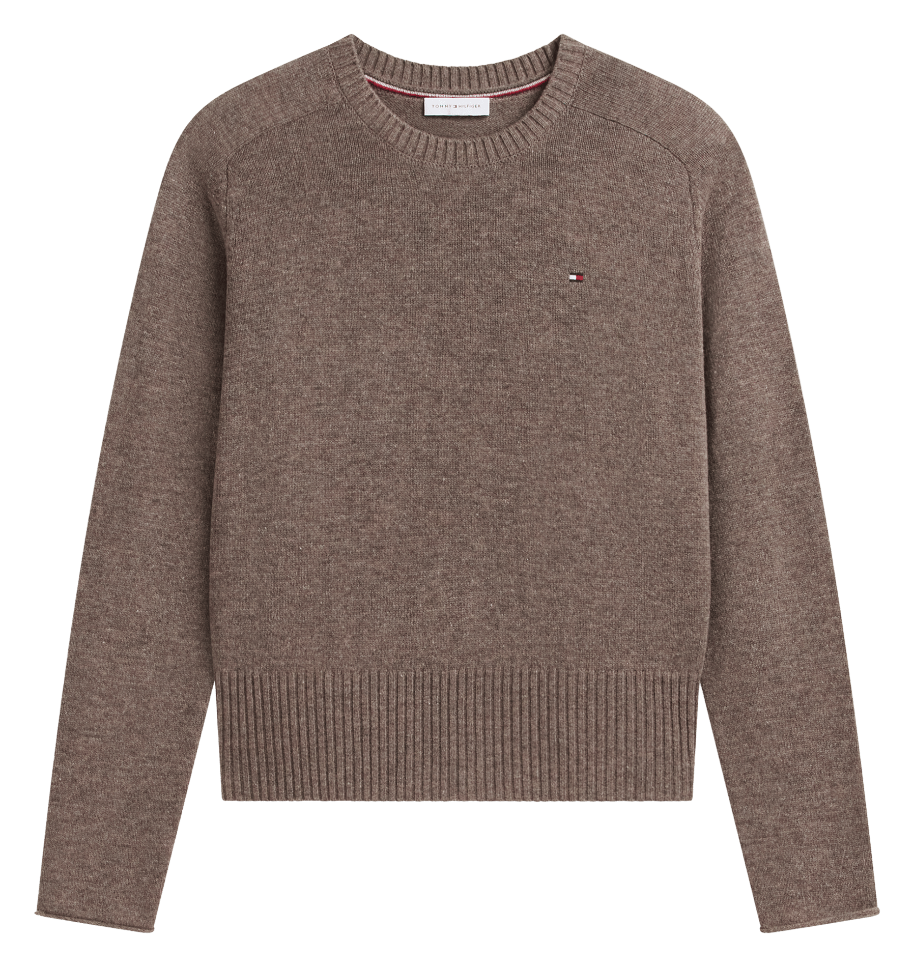 Pull droit uni en laine TOMMY HILFIGER